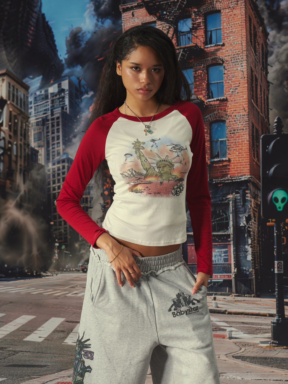 Doomsday Liberty Fitted Raglan-741