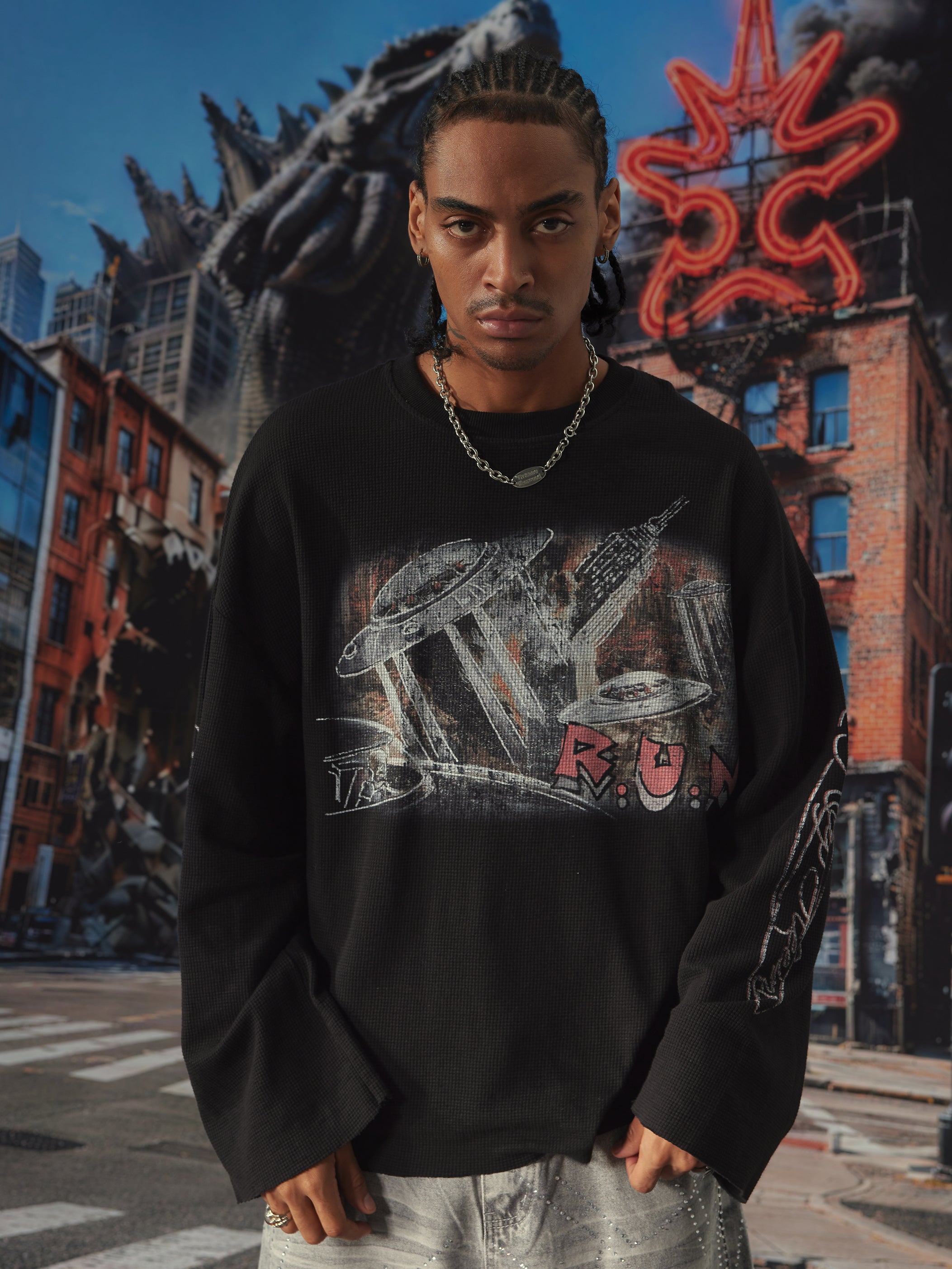 Bling Sci-Fi Distressed L/S-705