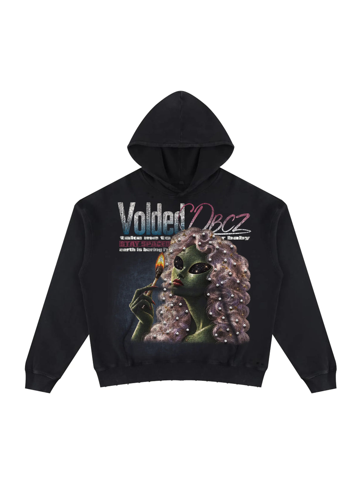 Faded Alien Vixen Hoodie-794
