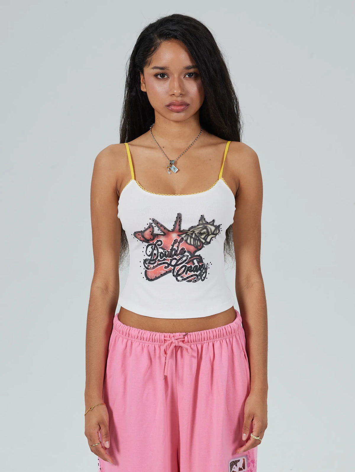 Rhinestone Skull Cami-700