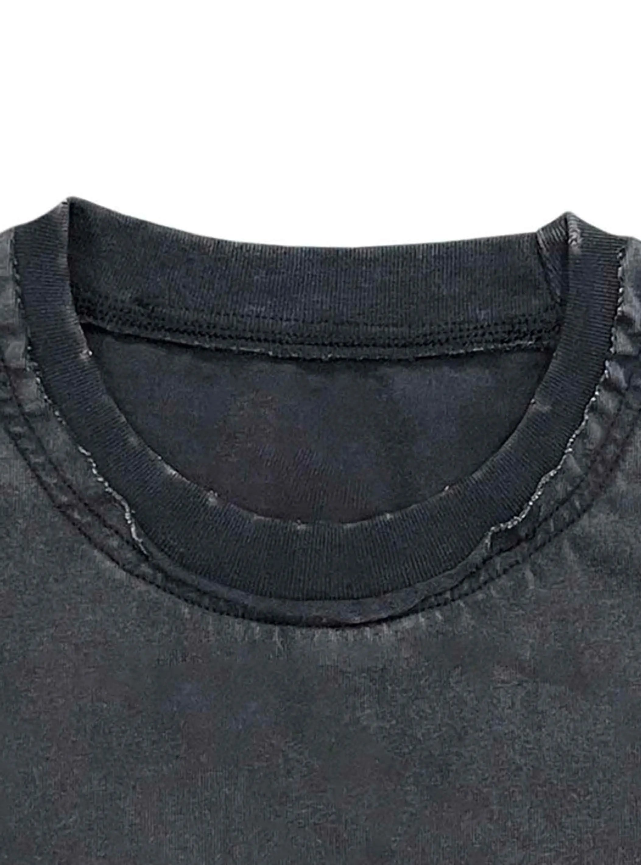 Vintage Cross Gemmed Grunge Tee-462