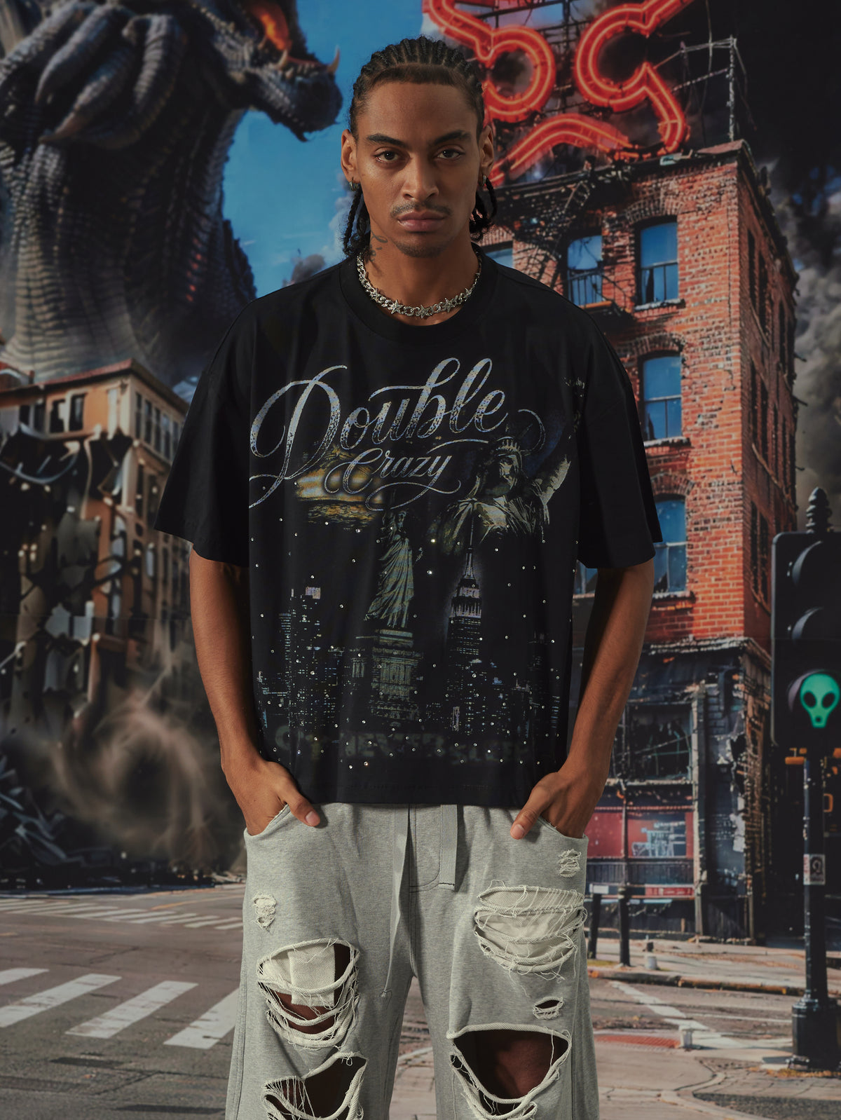 Bling City Never Sleeps Tee-659