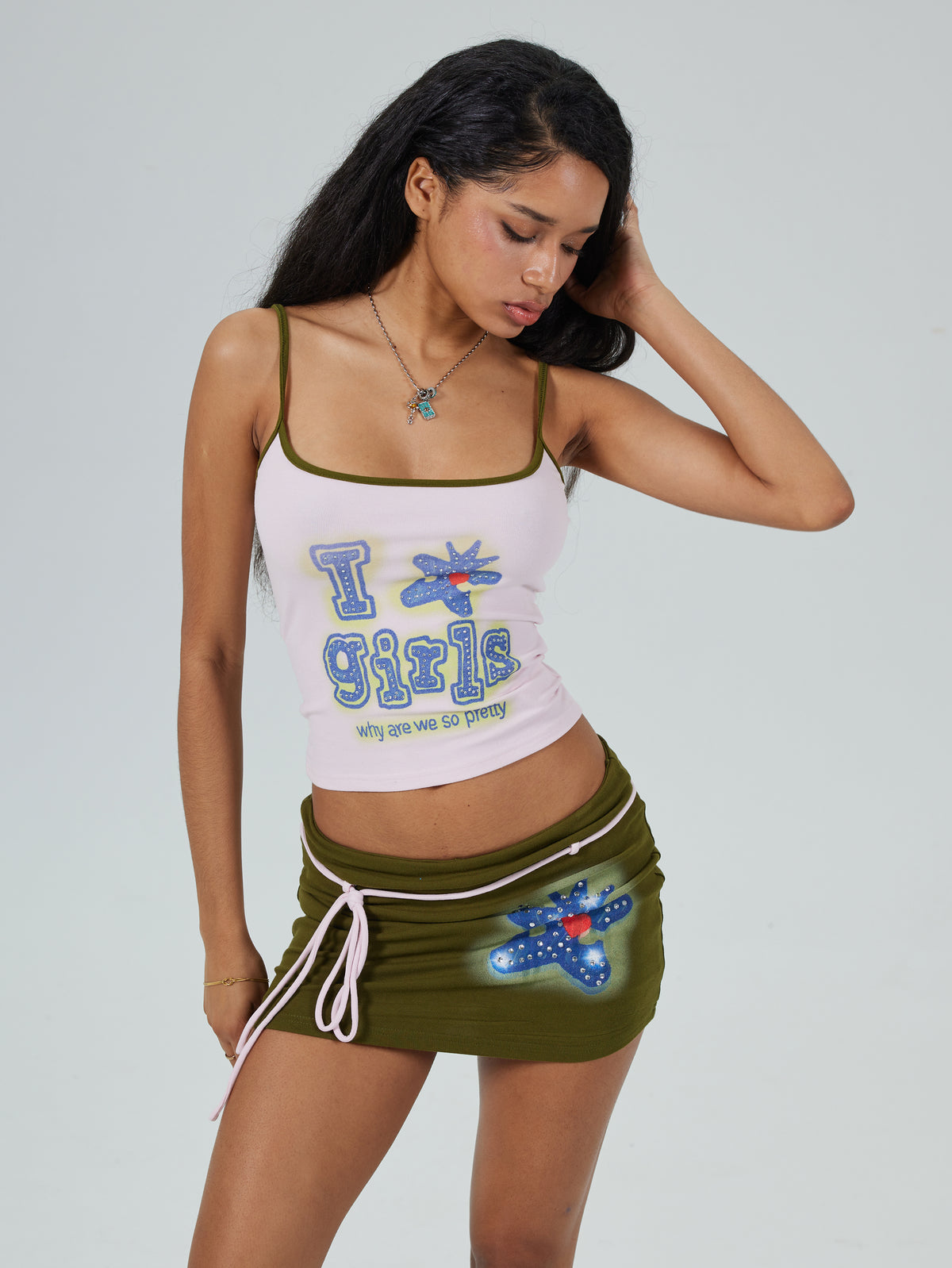 Sparkle Neon Quote Crop Top-680