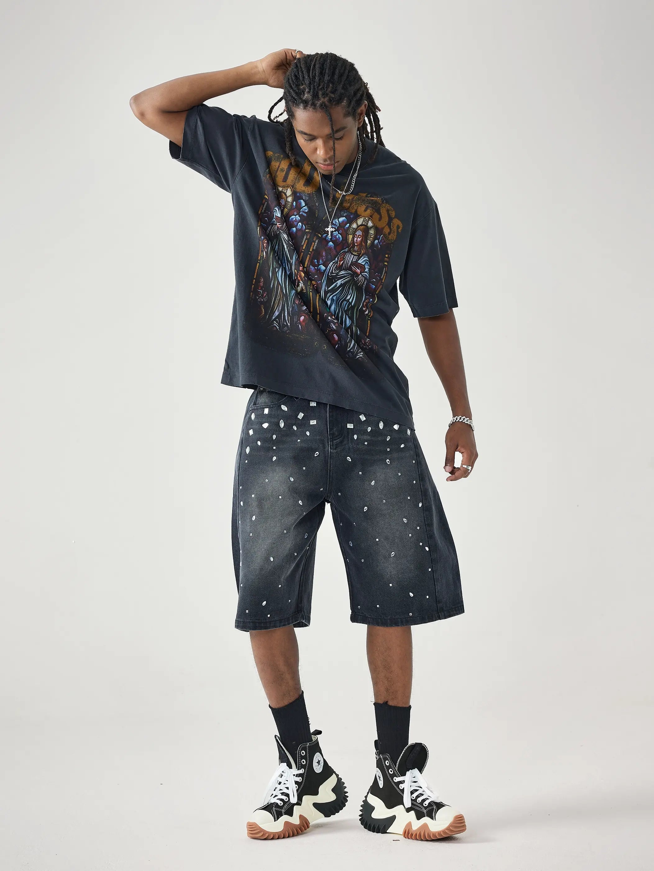 God Bless the Saints – Stained Glass T-shirt-158