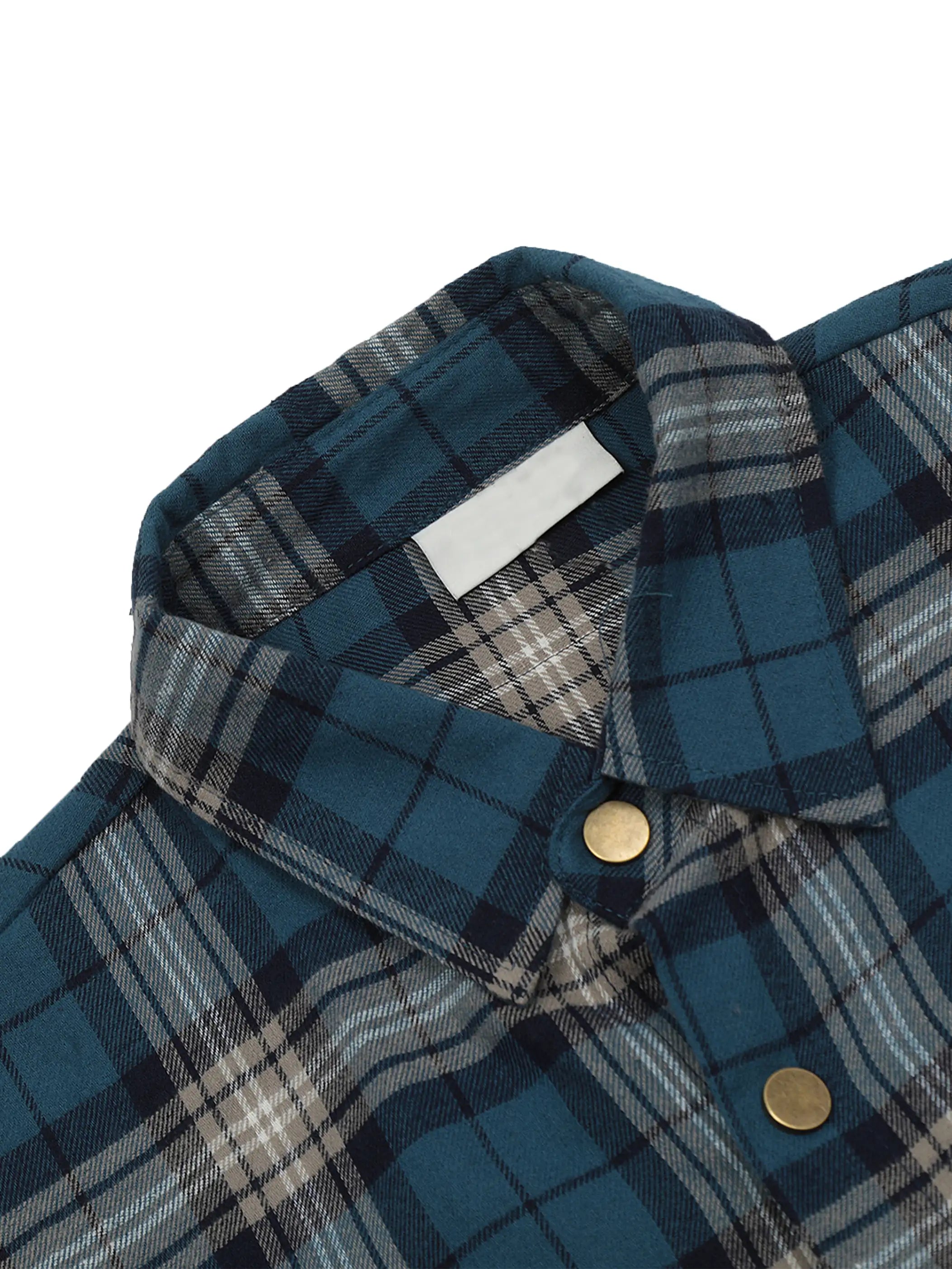 Layered Plaid Shirt-S1130
