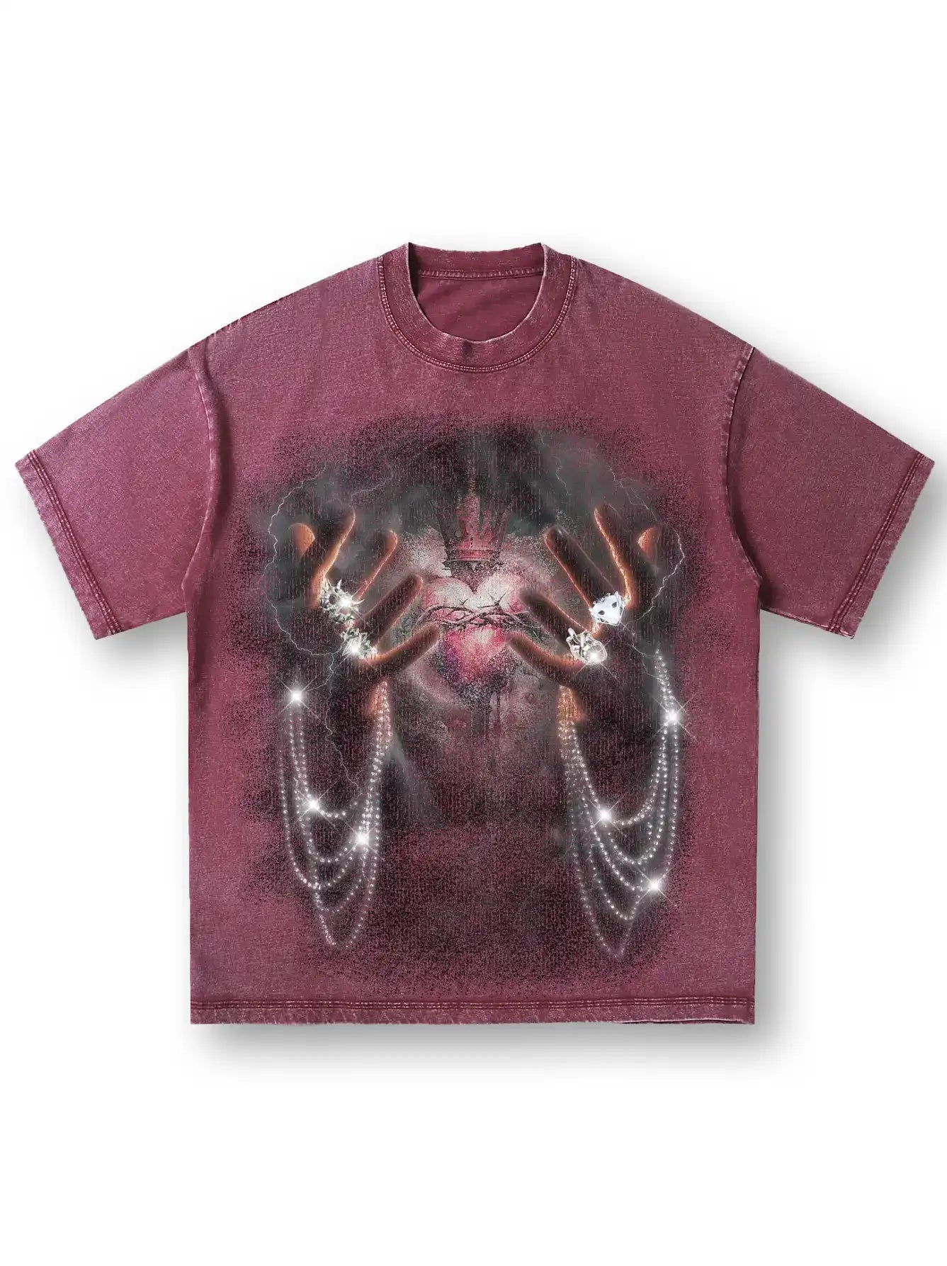 Neon Crown Heart T-shirt-228