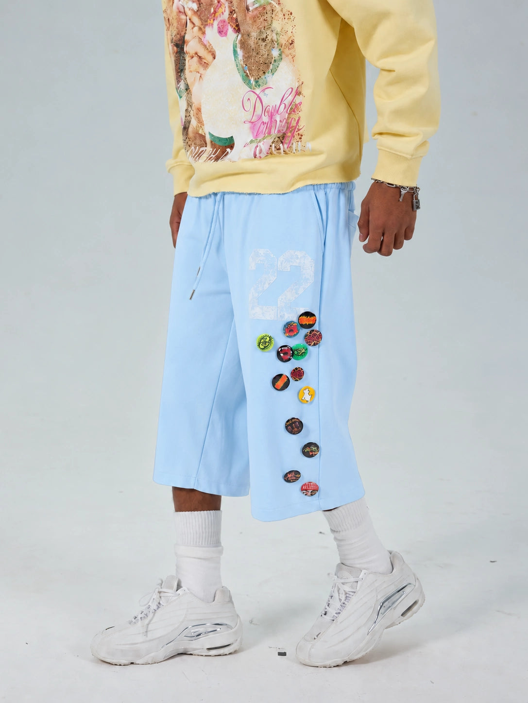 Faded Star Layered Shorts-663