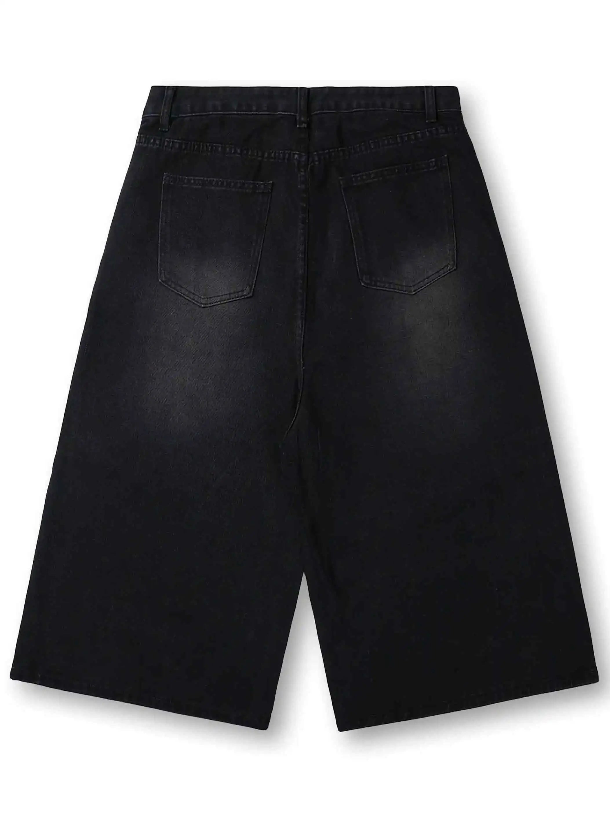 Rhinestone Cross Denim Pants-358