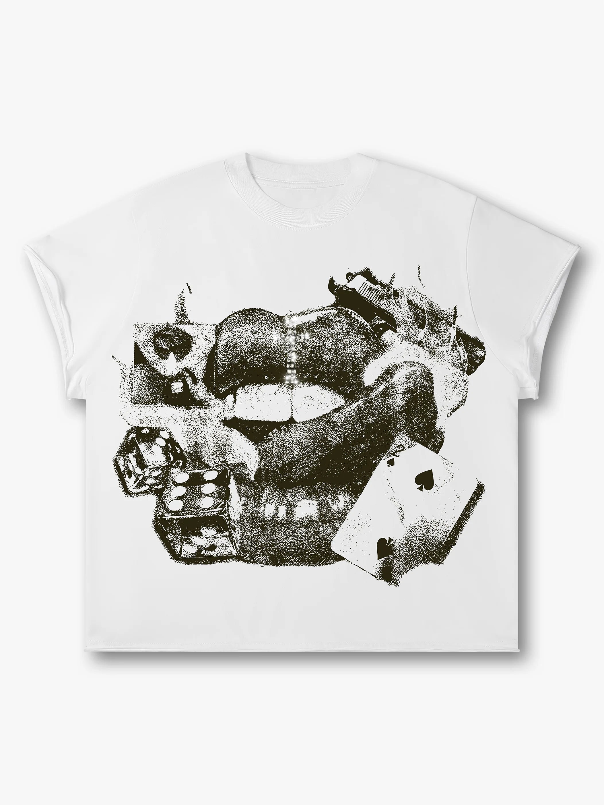 Rhinestone Tongue of Desire T-shirt-247