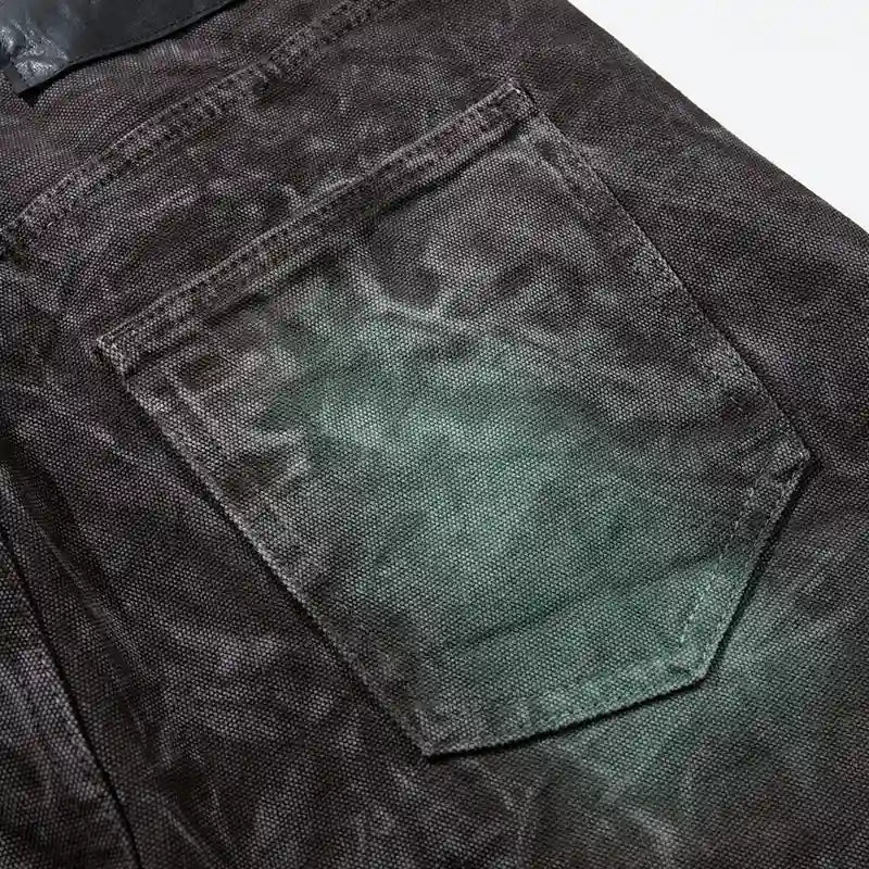 Acid Wash Teal Straight Jeans-S1216
