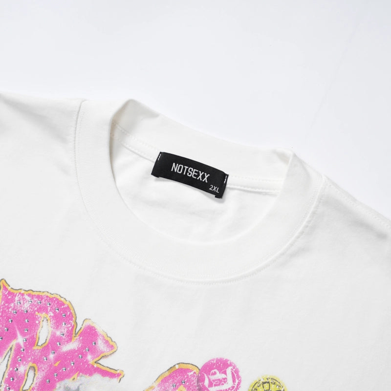 Rhinestone Afro Cherub Boxy L/S-729