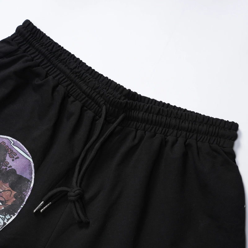 Shorts elásticos de dibujos animados retro-743