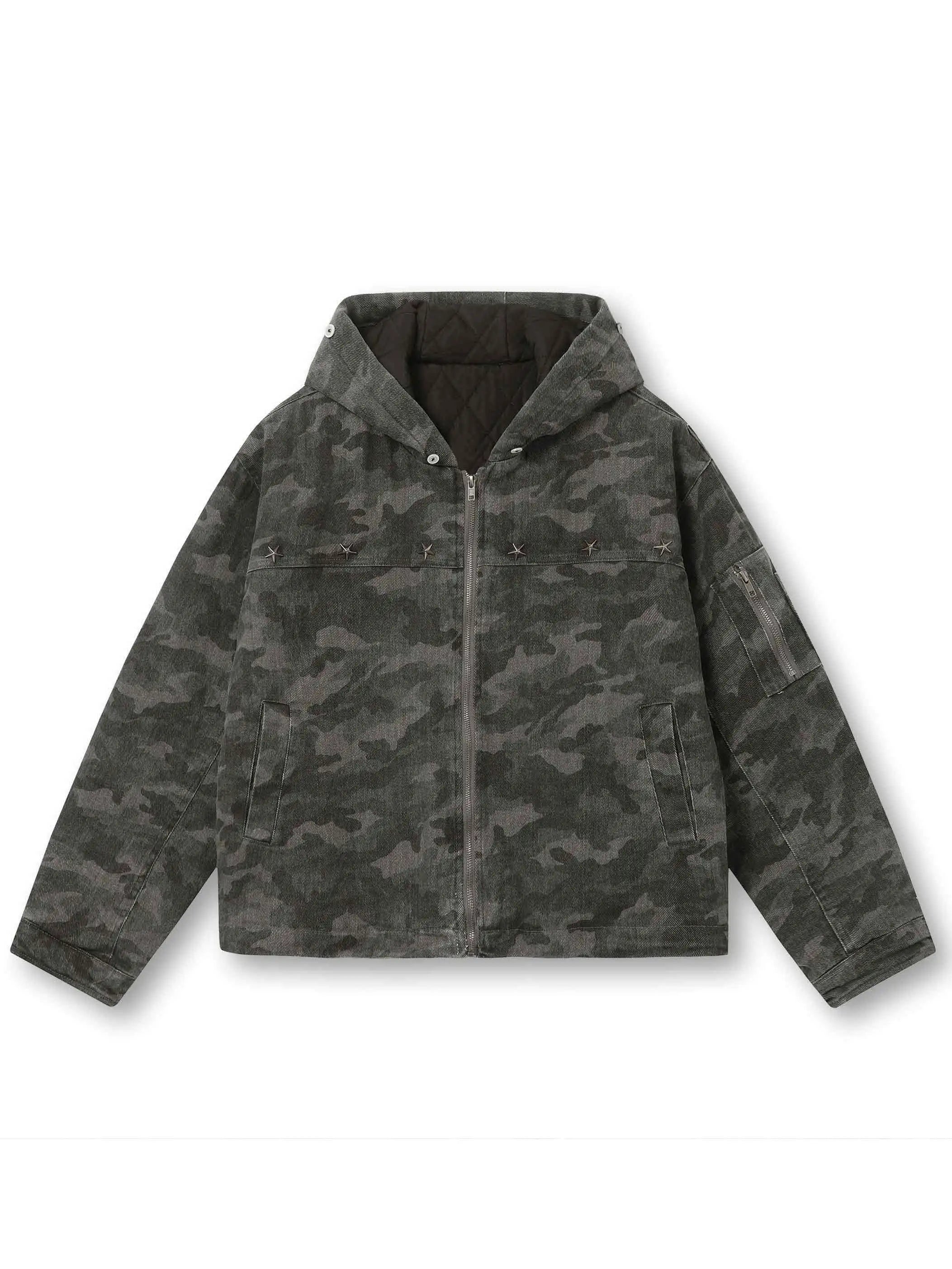 Fur-Lined Camo outerwear-S1162