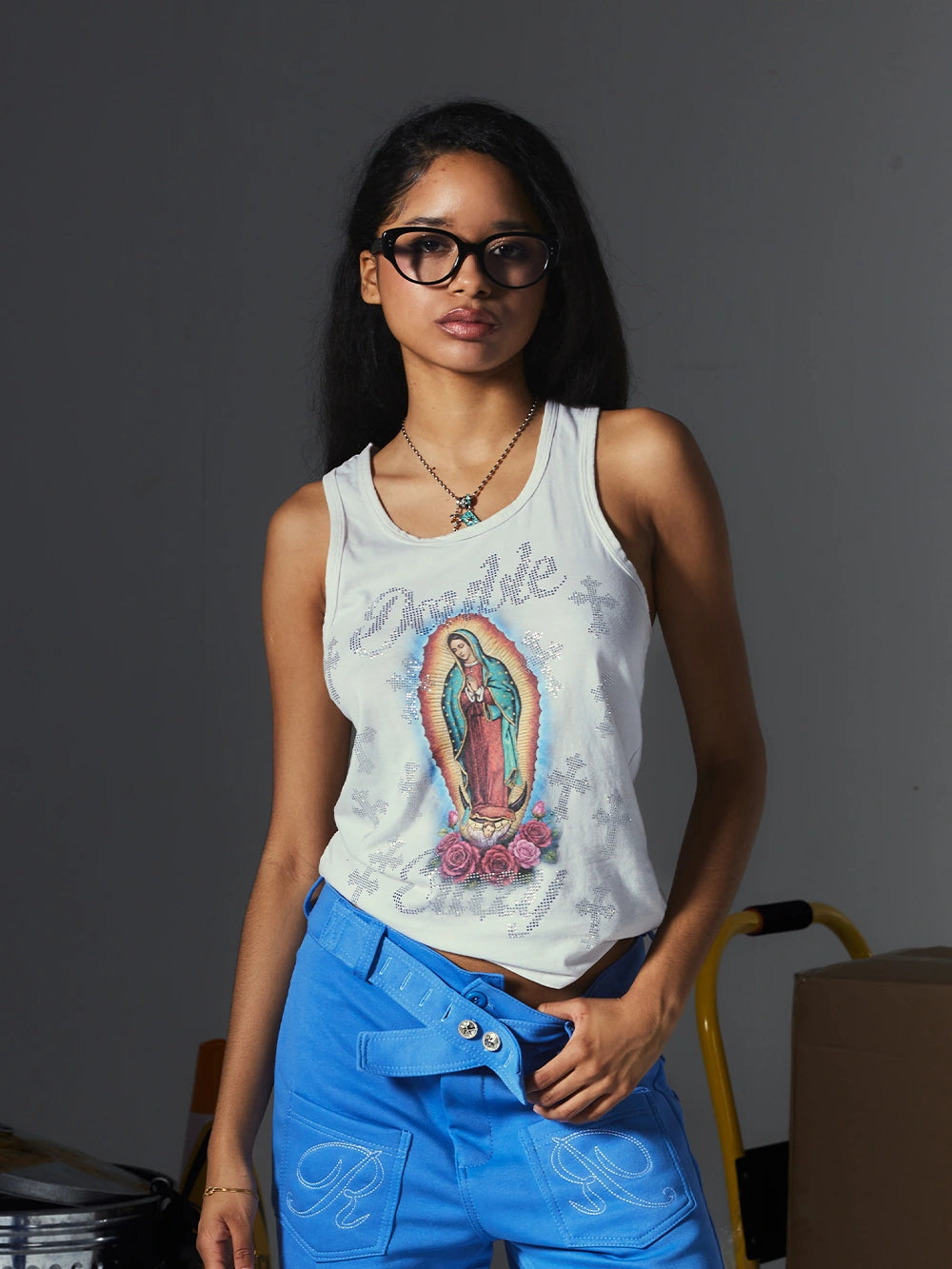 Bling Chicano Guadalupe Tank-650