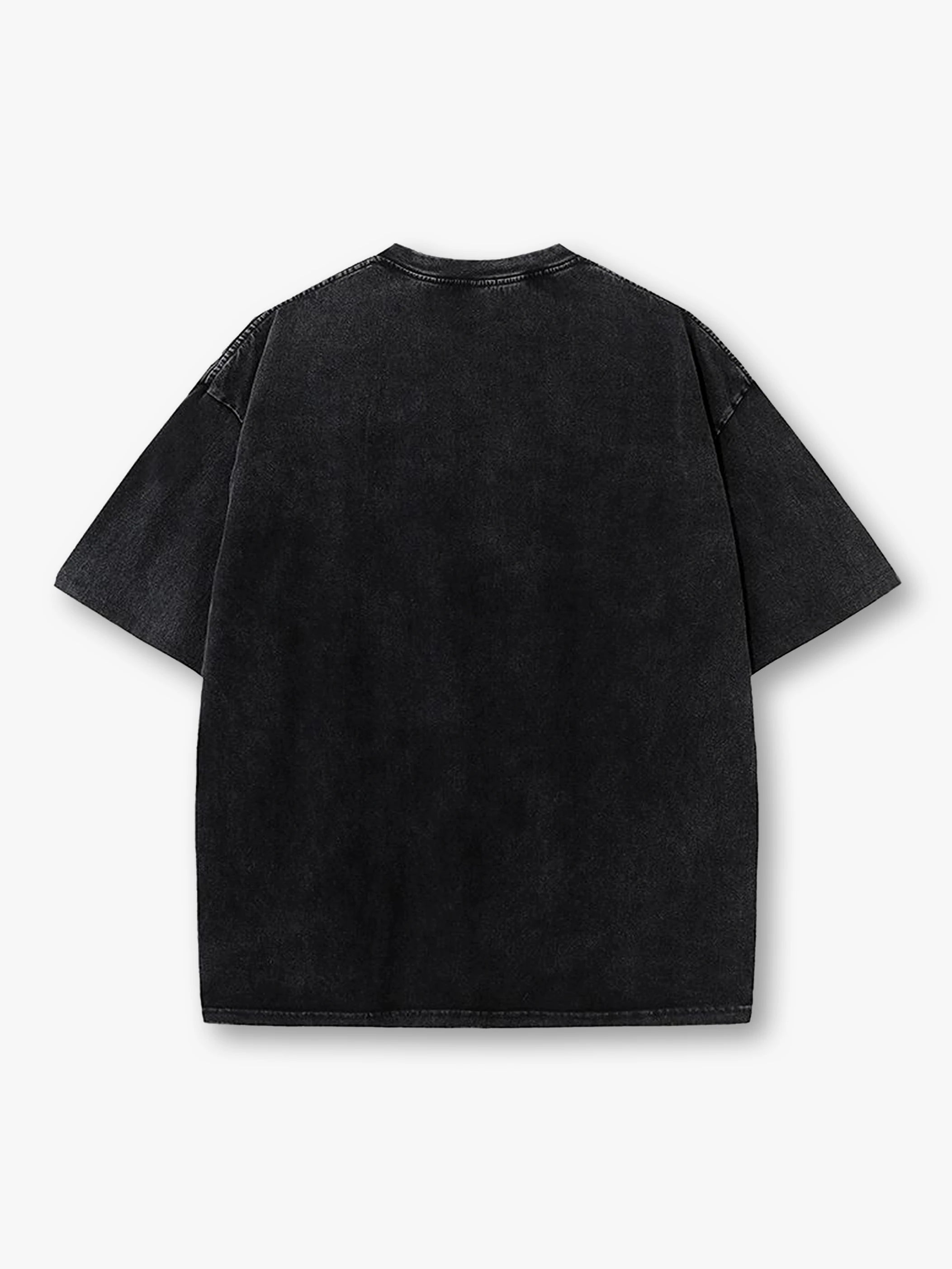 Double Crazy Flame Print Angel & Demon T-shirt -002