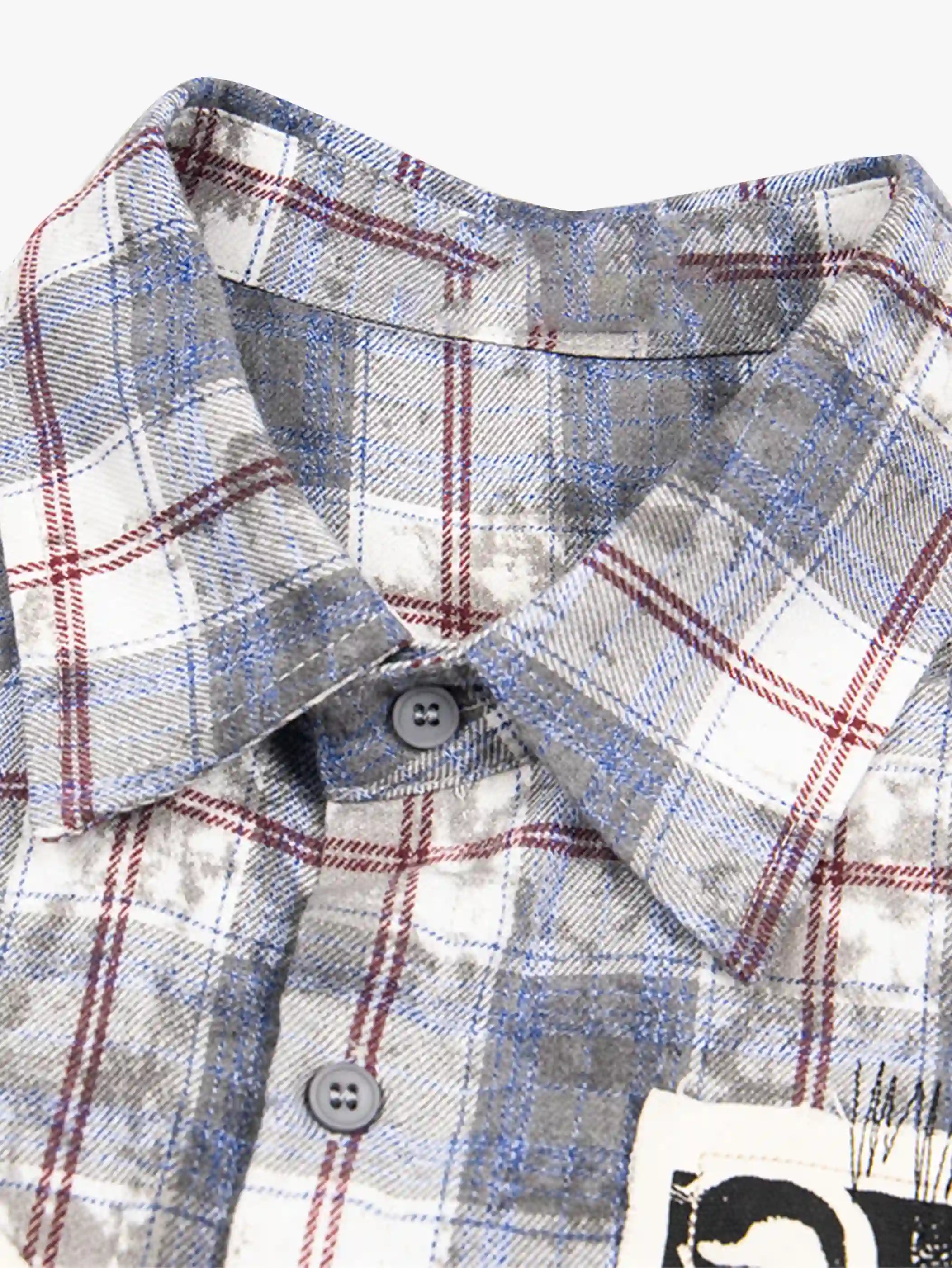 Graphic Plaid Street Shirt -s958