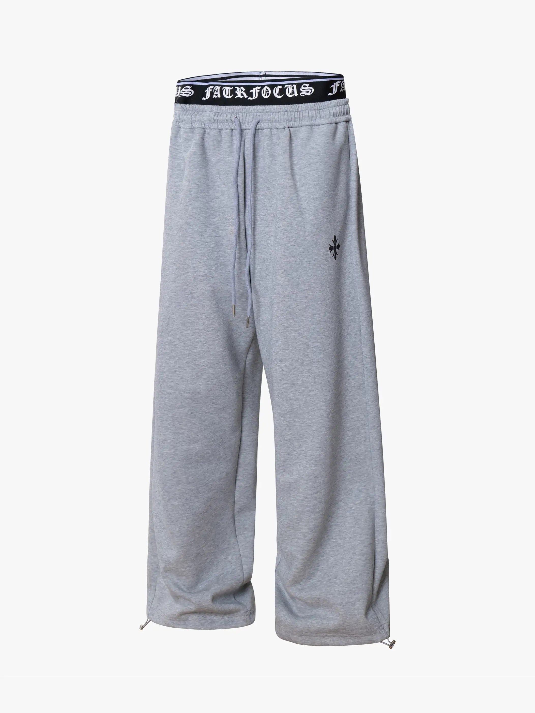 Dual Waist Retro Street Loose Pants-S1107