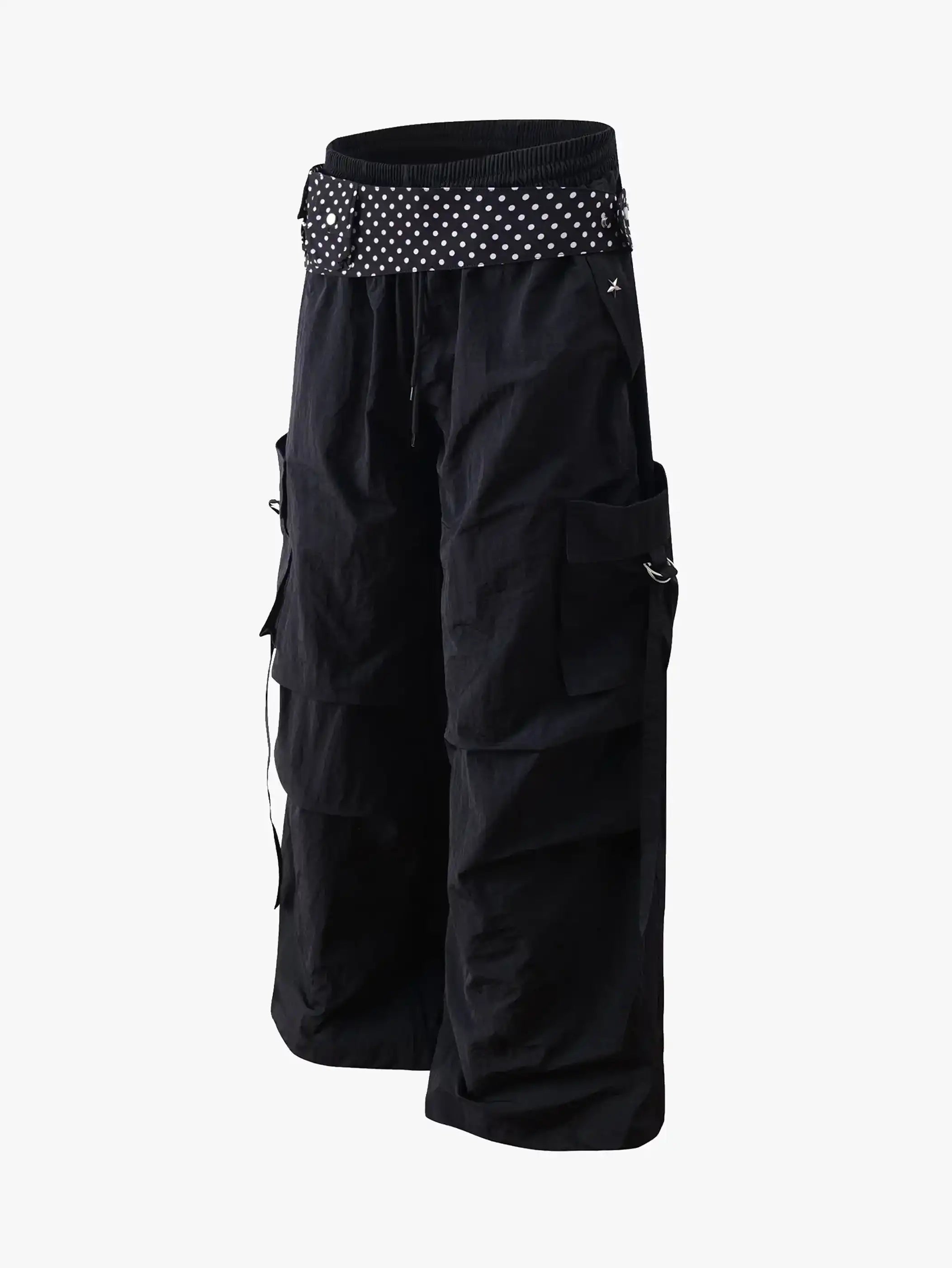 Street Polka Dot Belt Cargo Pants-S1056