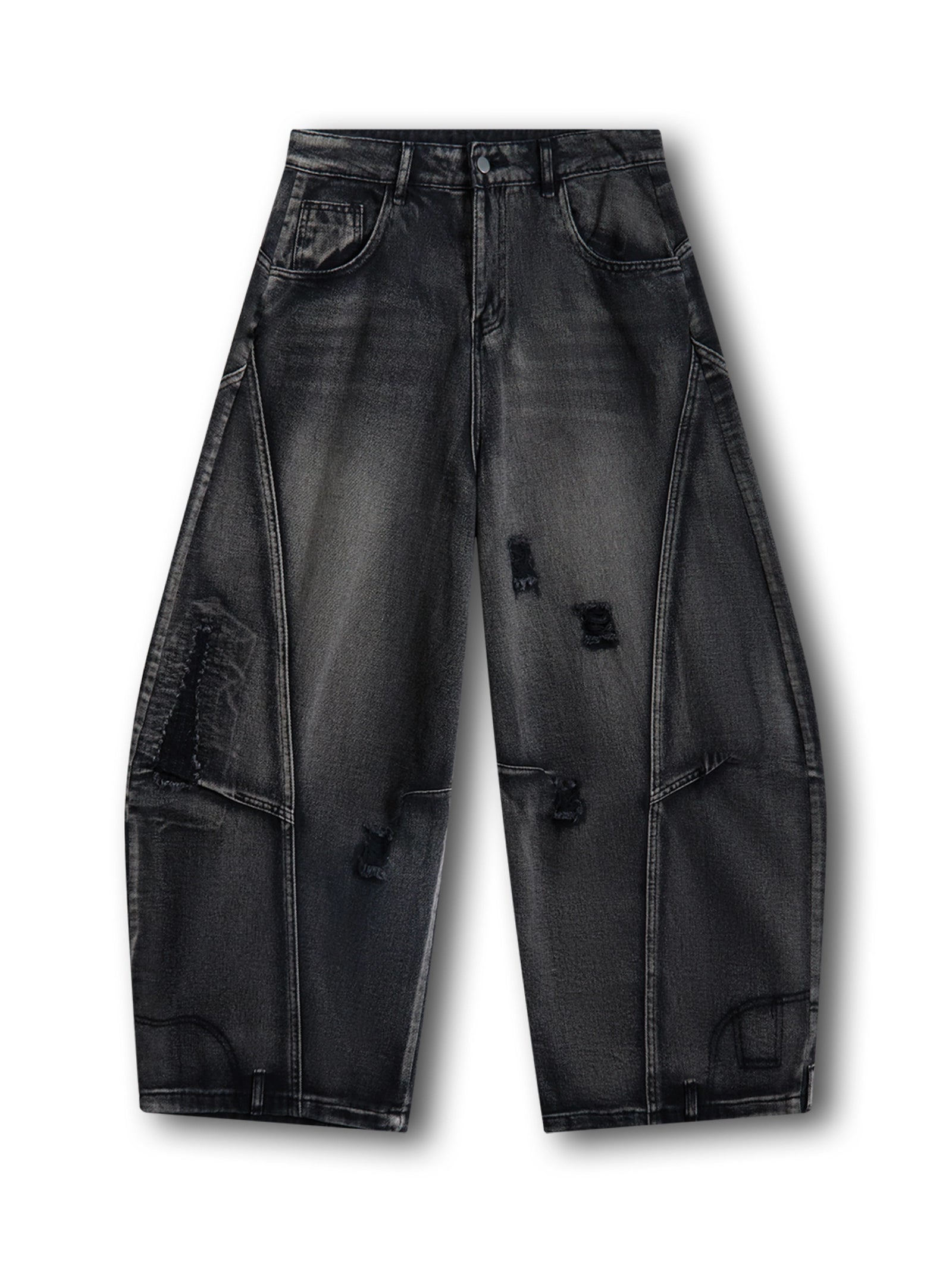 Dark Wash Distress Jeans - S131