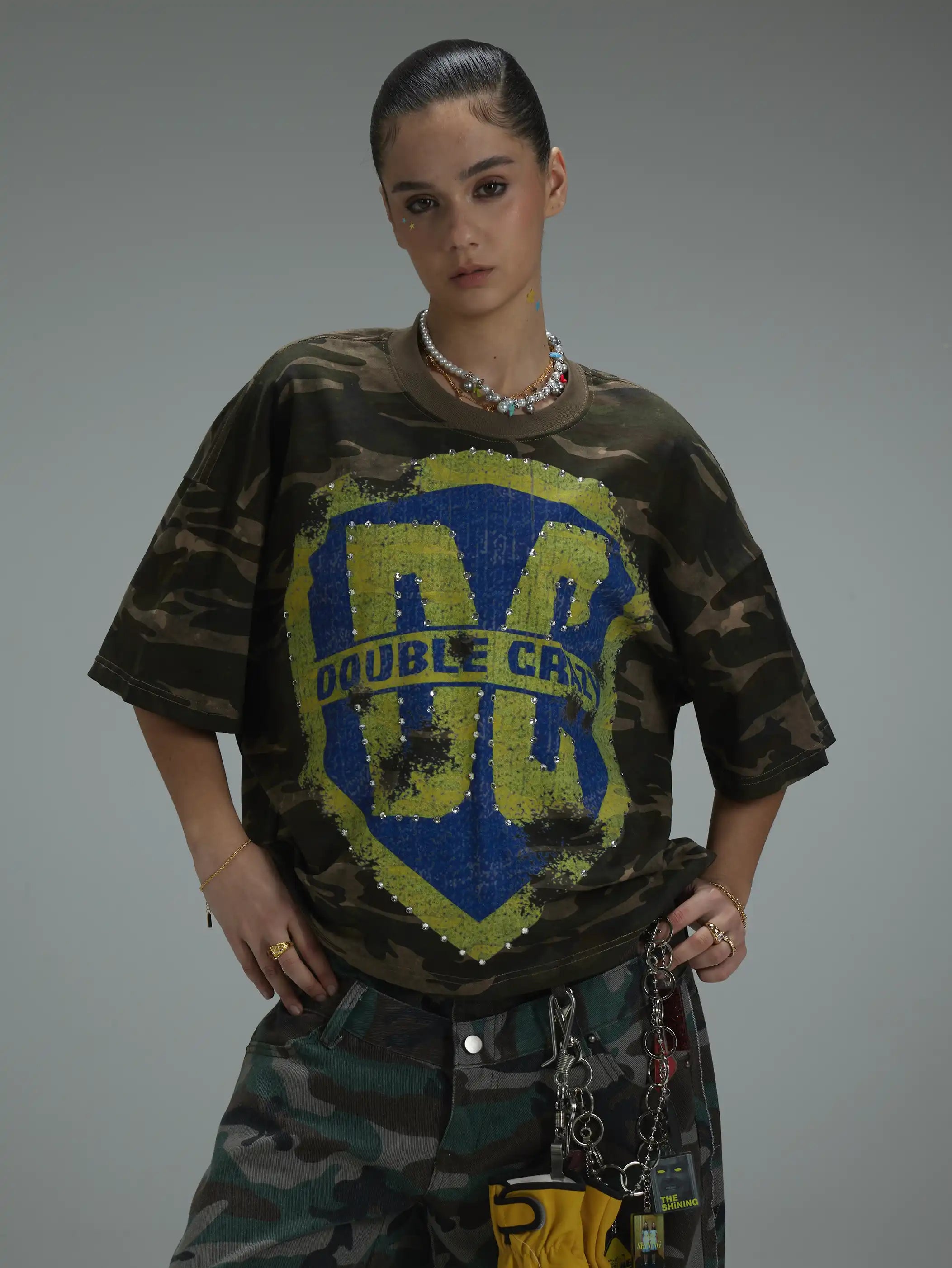 Iced Out Camo Shield Graphic Tee-440