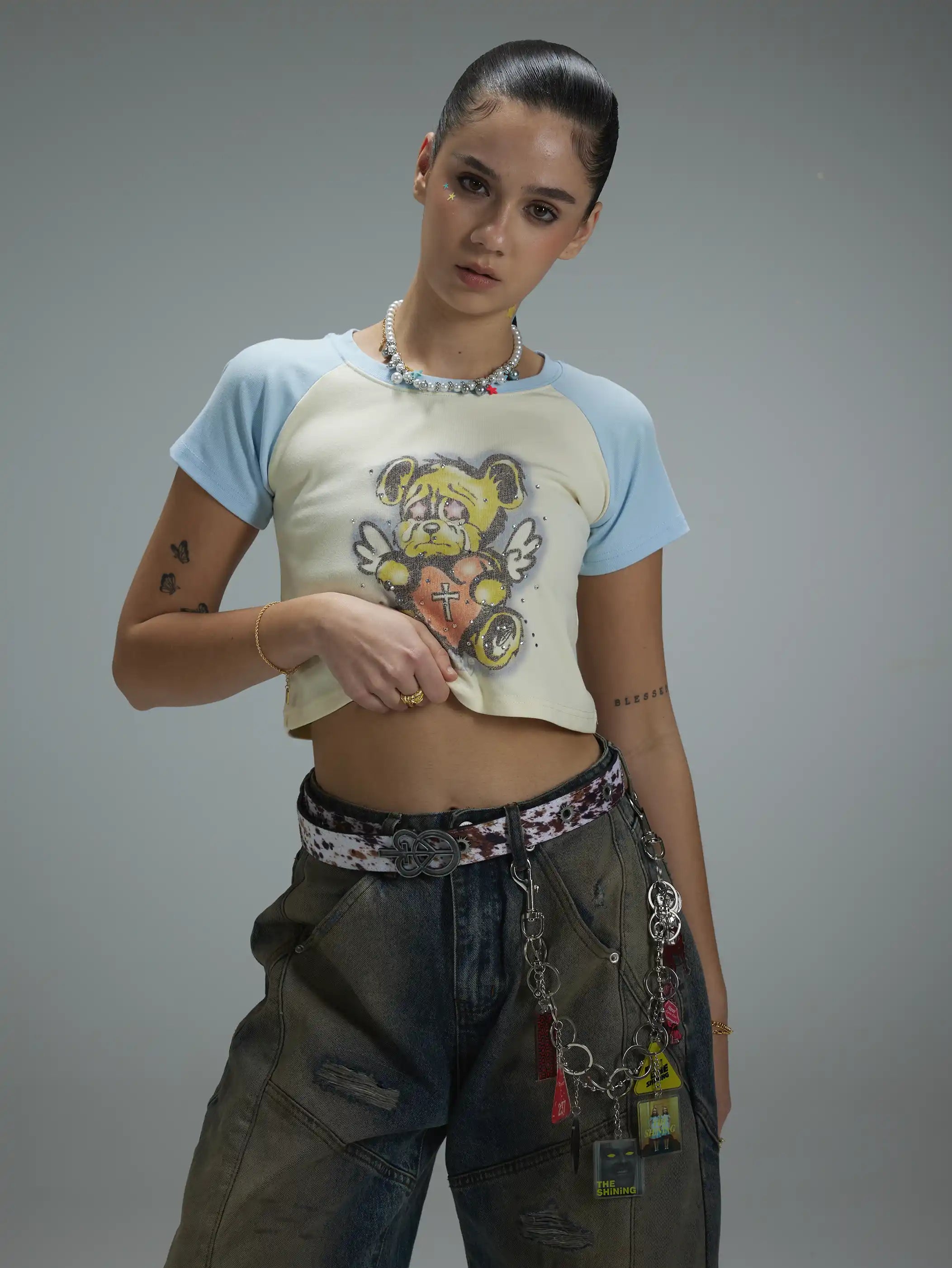 Vintage Boxy Airbrush Bear Tee-442