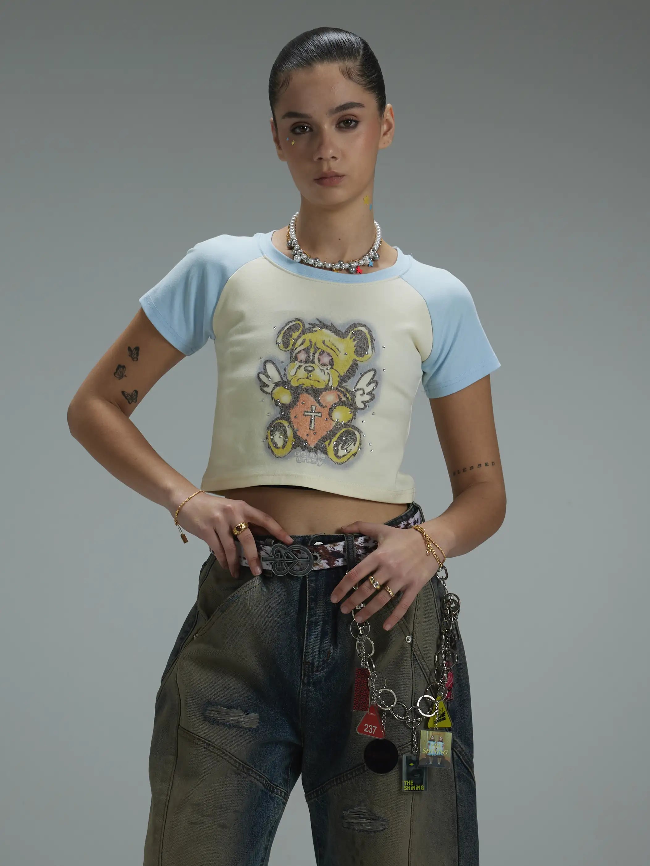 Vintage Boxy Airbrush Bear Tee-442