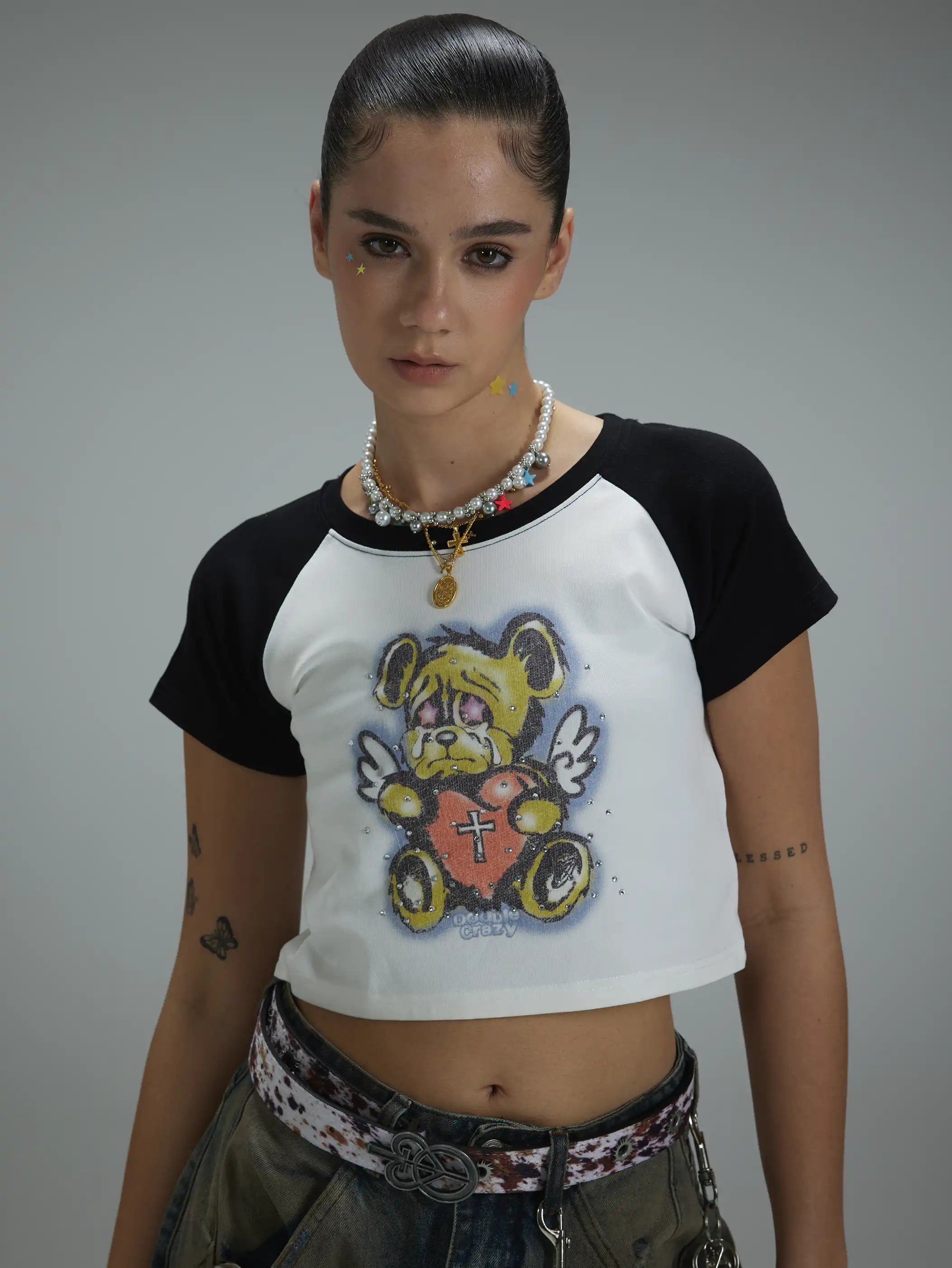 Vintage Boxy Airbrush Bear Tee-442