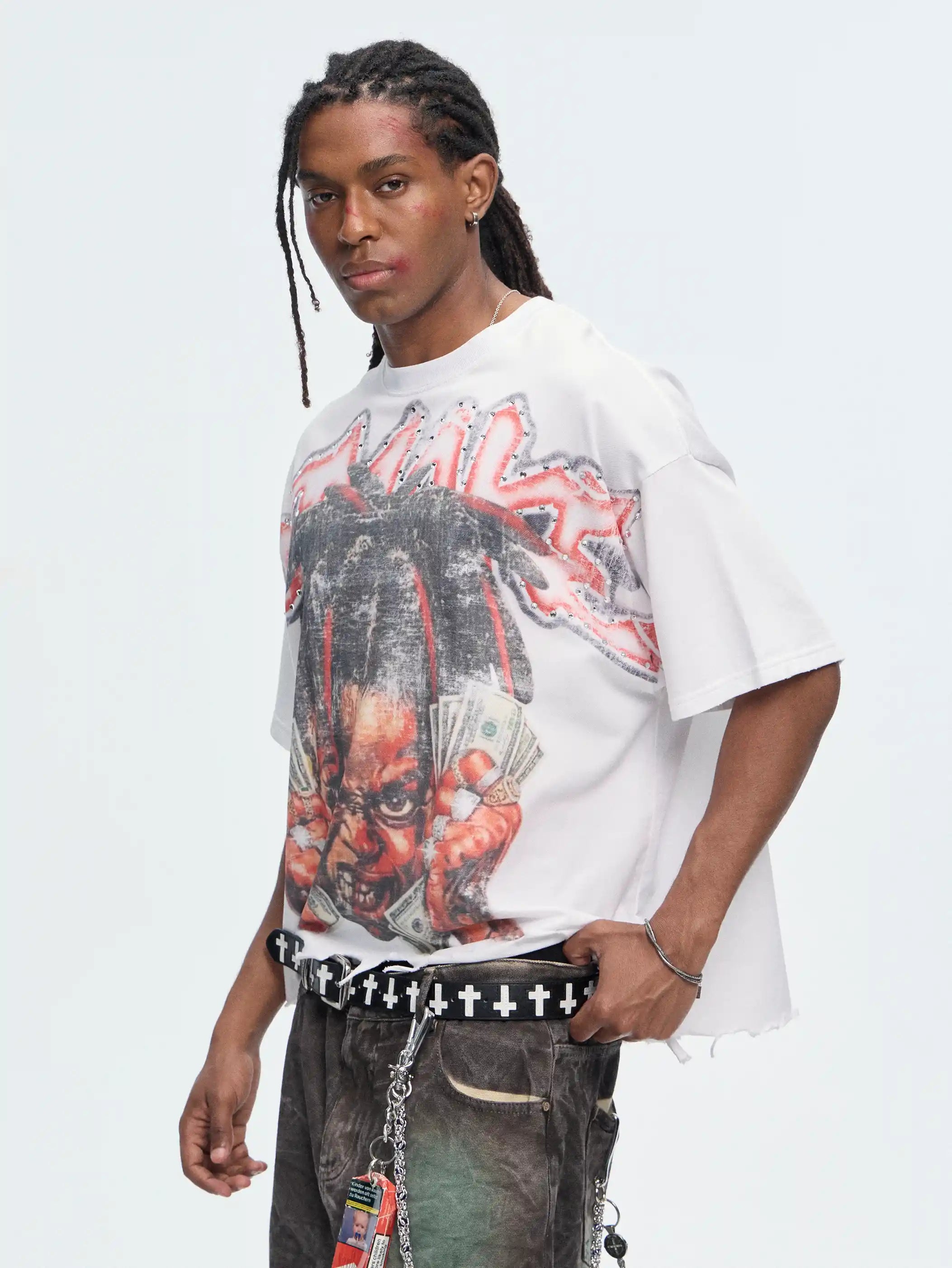 Iced Rage Distressed Tee-460