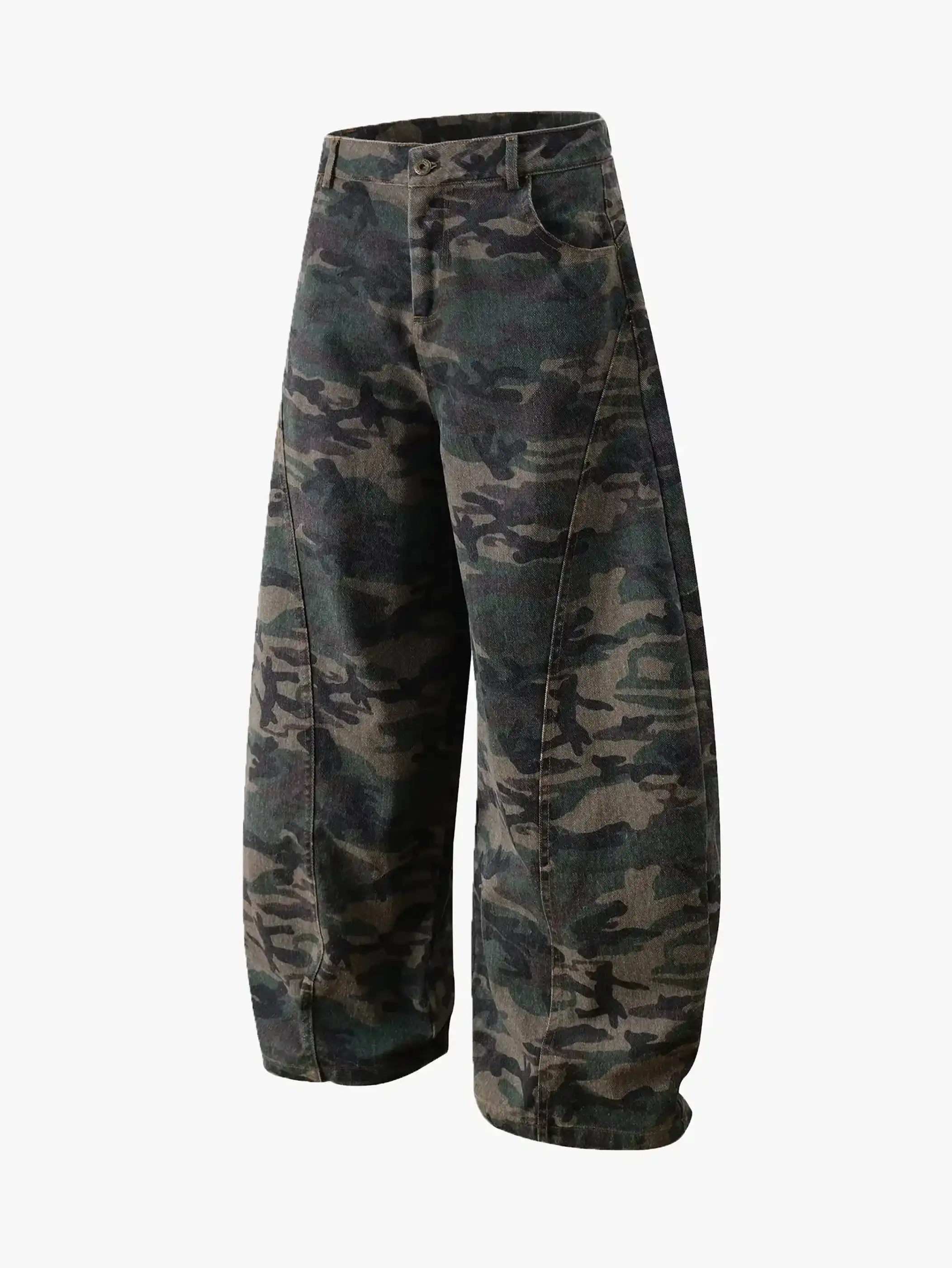 Camouflage Loose Fit Denim Pants-S1055