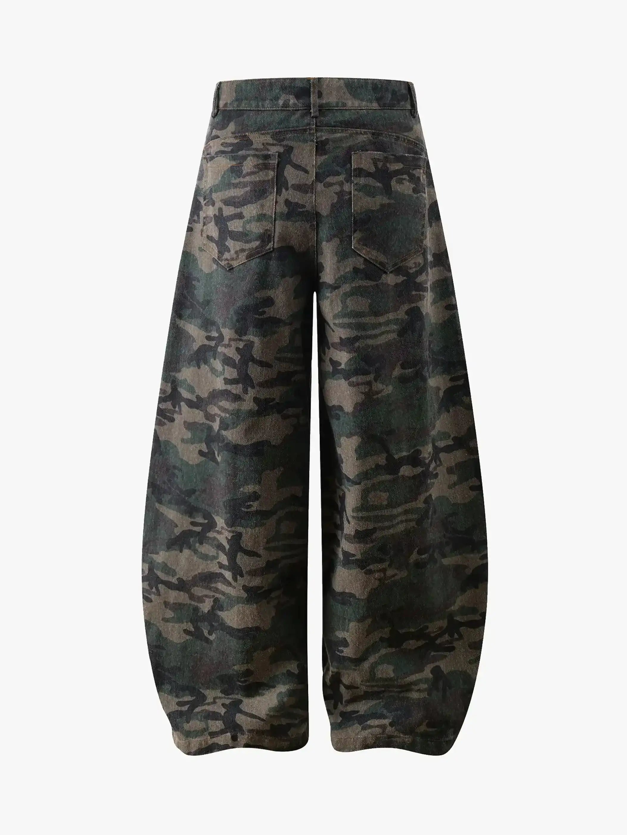 Camouflage Loose Fit Denim Pants-S1055