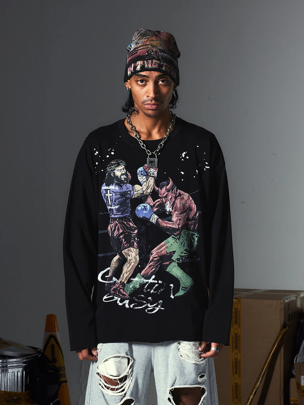 Vintage Painted Jesus L/S-712