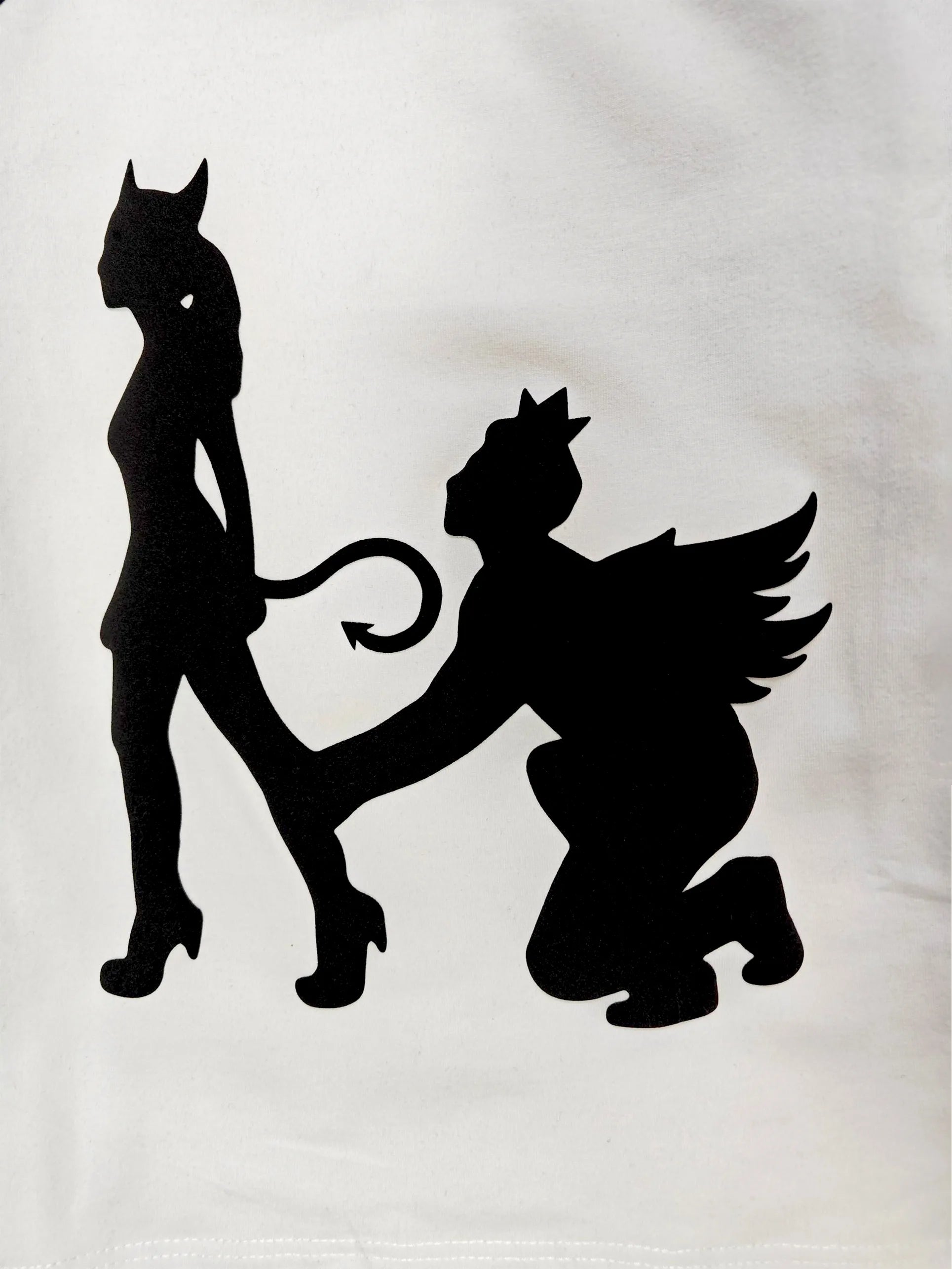 Devil Angel Graphic Crop Top - 024