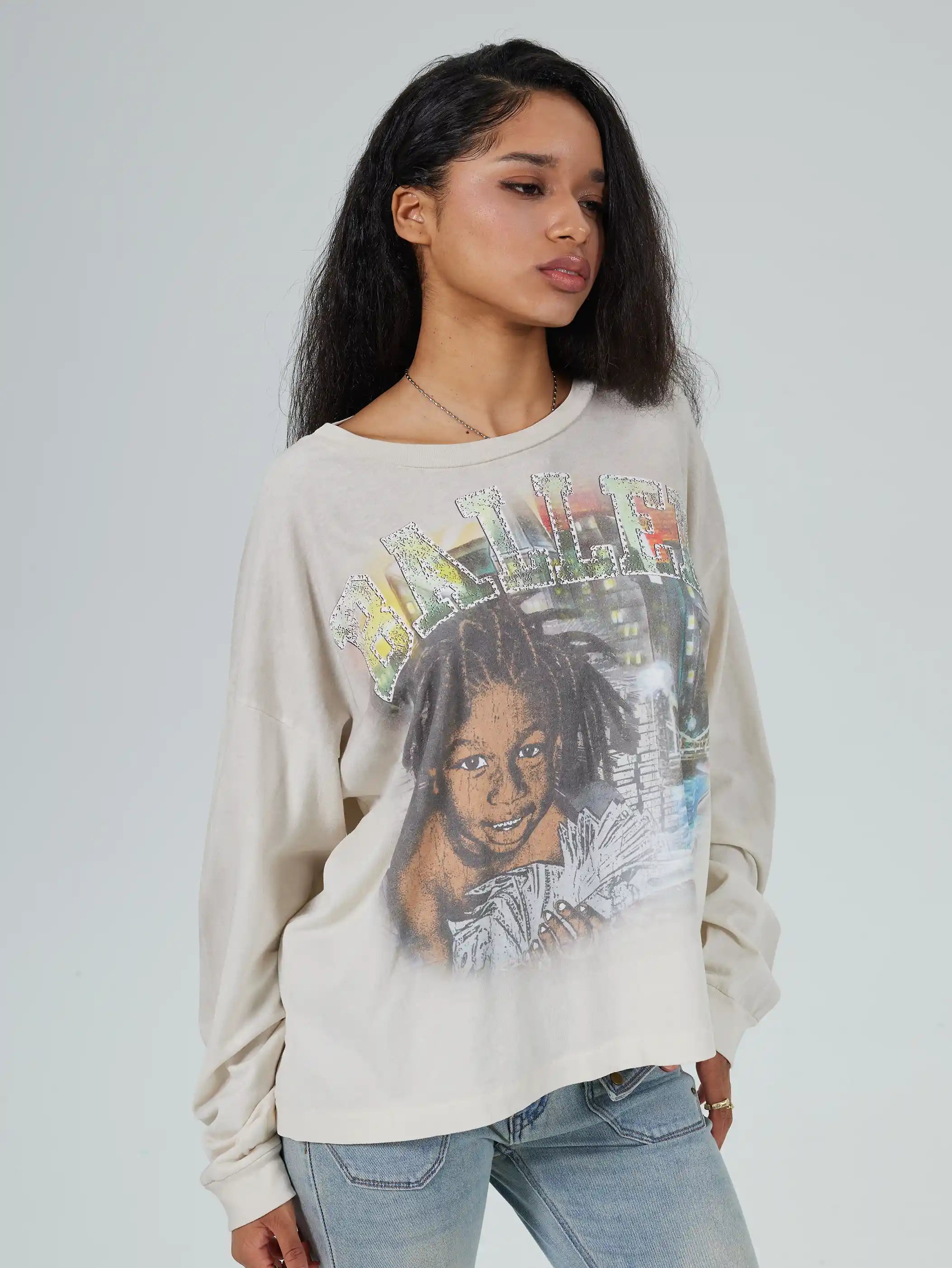 Washed Baller Cash Boxy L/S-728
