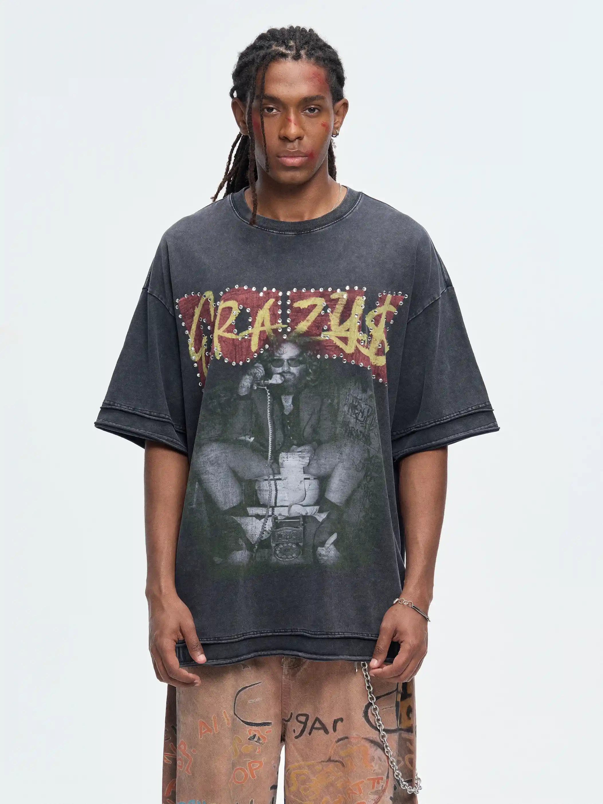 Punk Crazy$ Photo Wash Tee-528