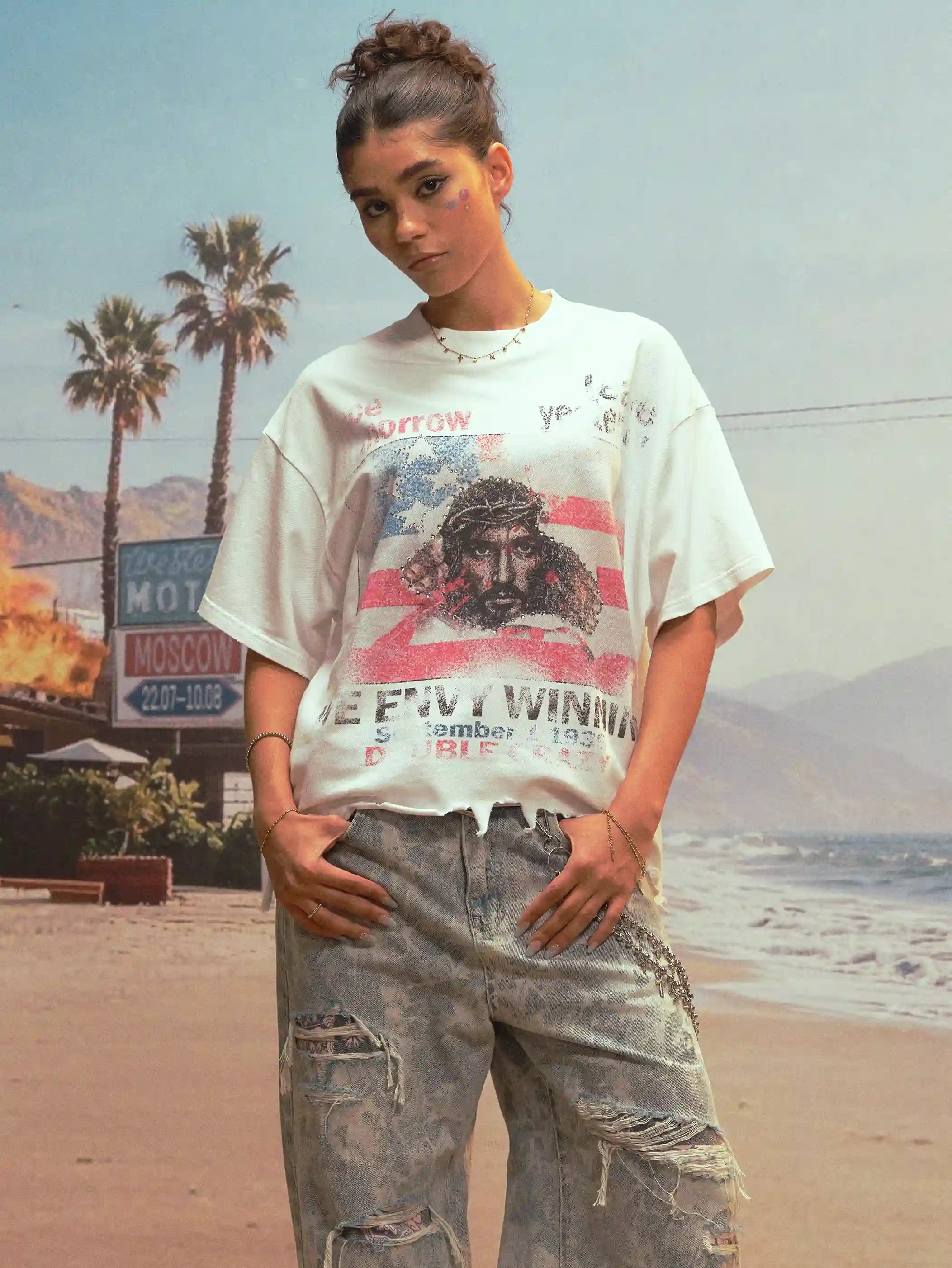 Faded Envy Jesus Tee-461