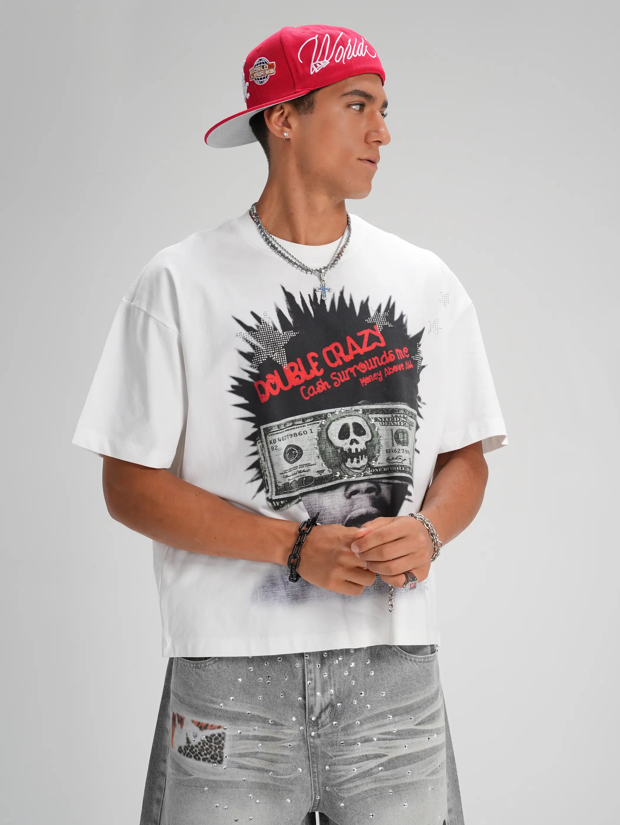 Bling Cash Afro Kid Boxy Tee-573