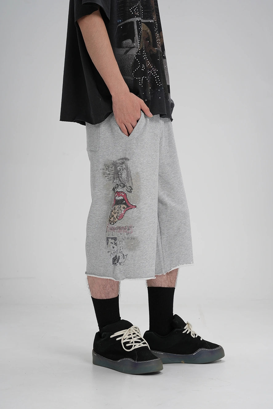 Bling Pantalones Cortos Desgastados-578
