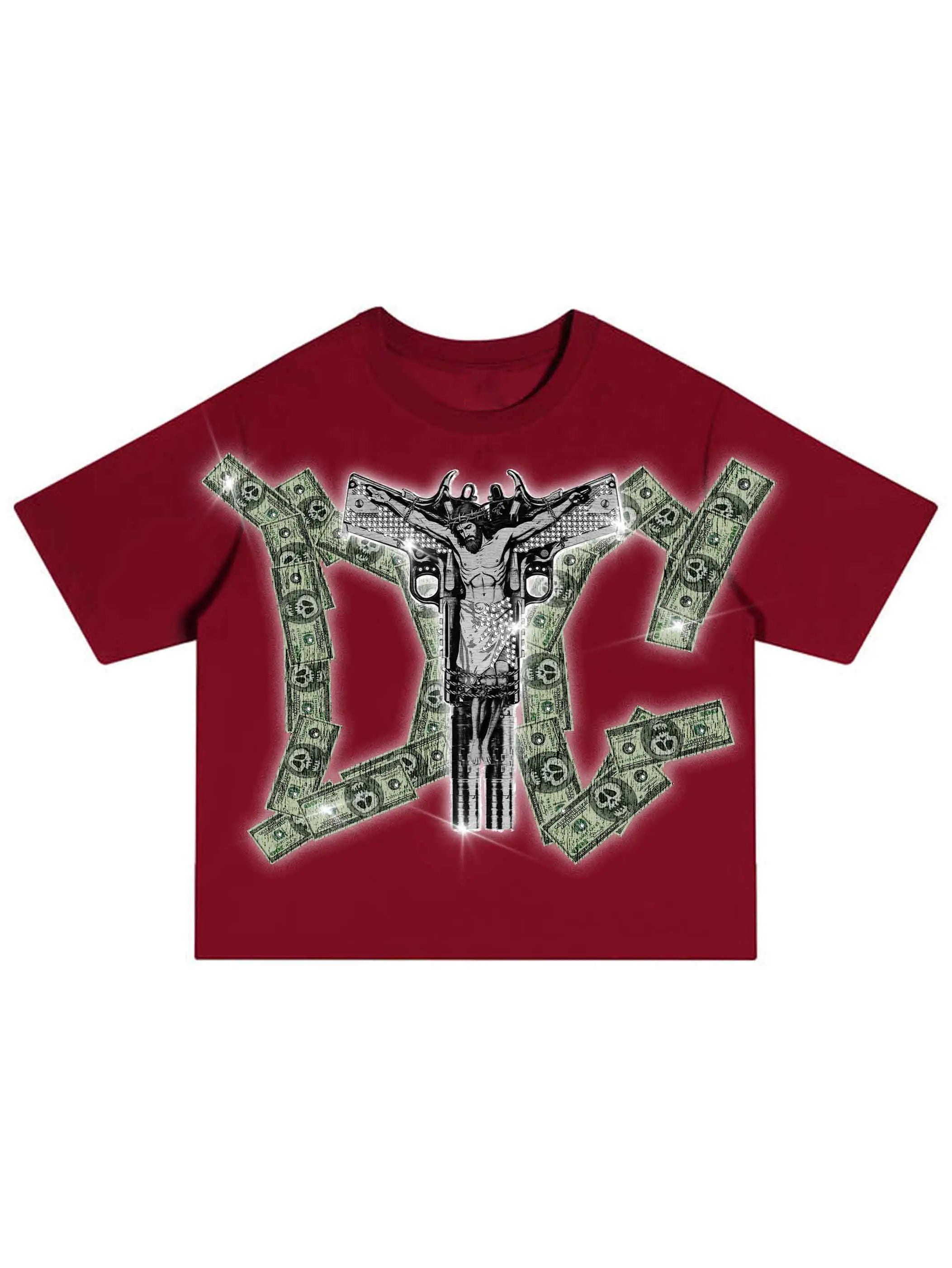 Bling Gun Jesus Sorona Boxy Tee-583