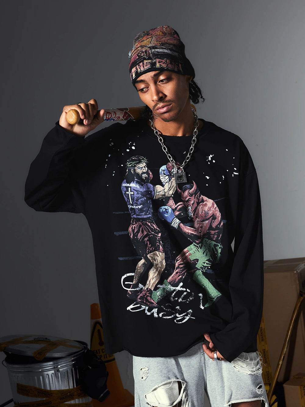 Vintage Painted Jesus L/S-712