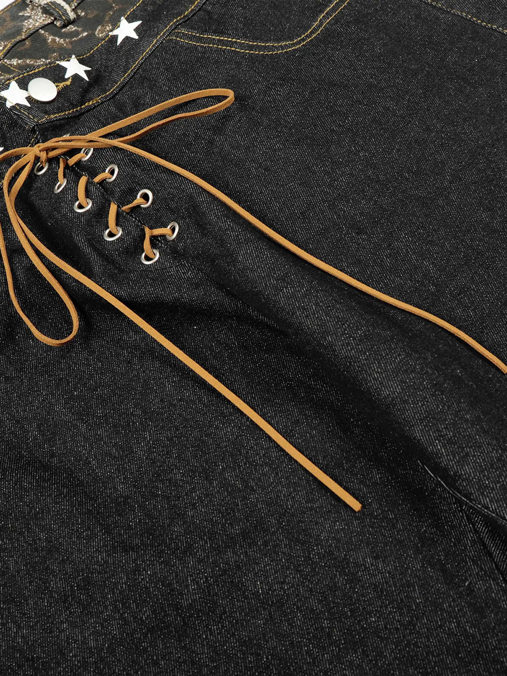 Layered Star Denim Jean-S1169