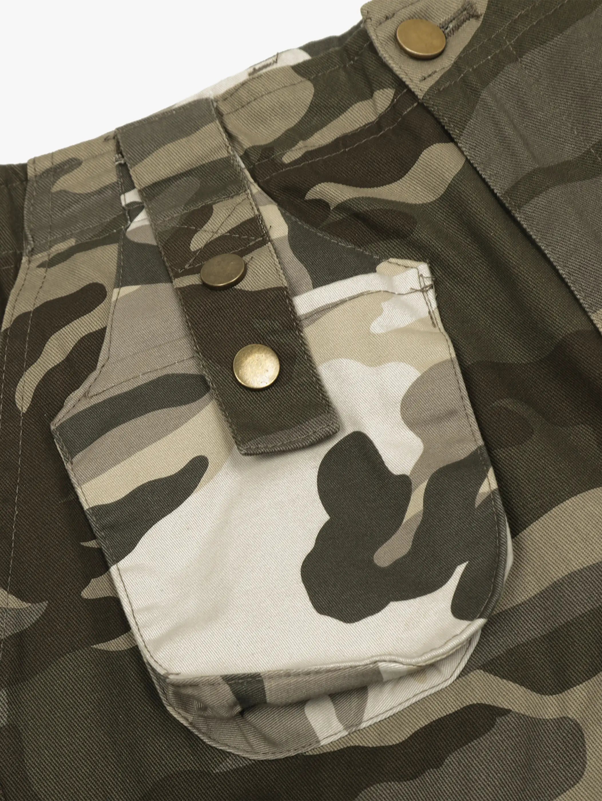 Wasteland Camo Utility Flare Pants-S1117