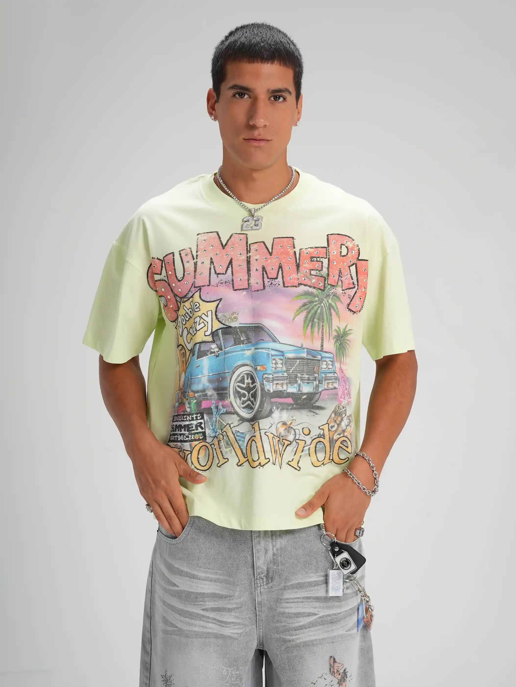 90s Lowrider Car Sorona Boxy Tee-601