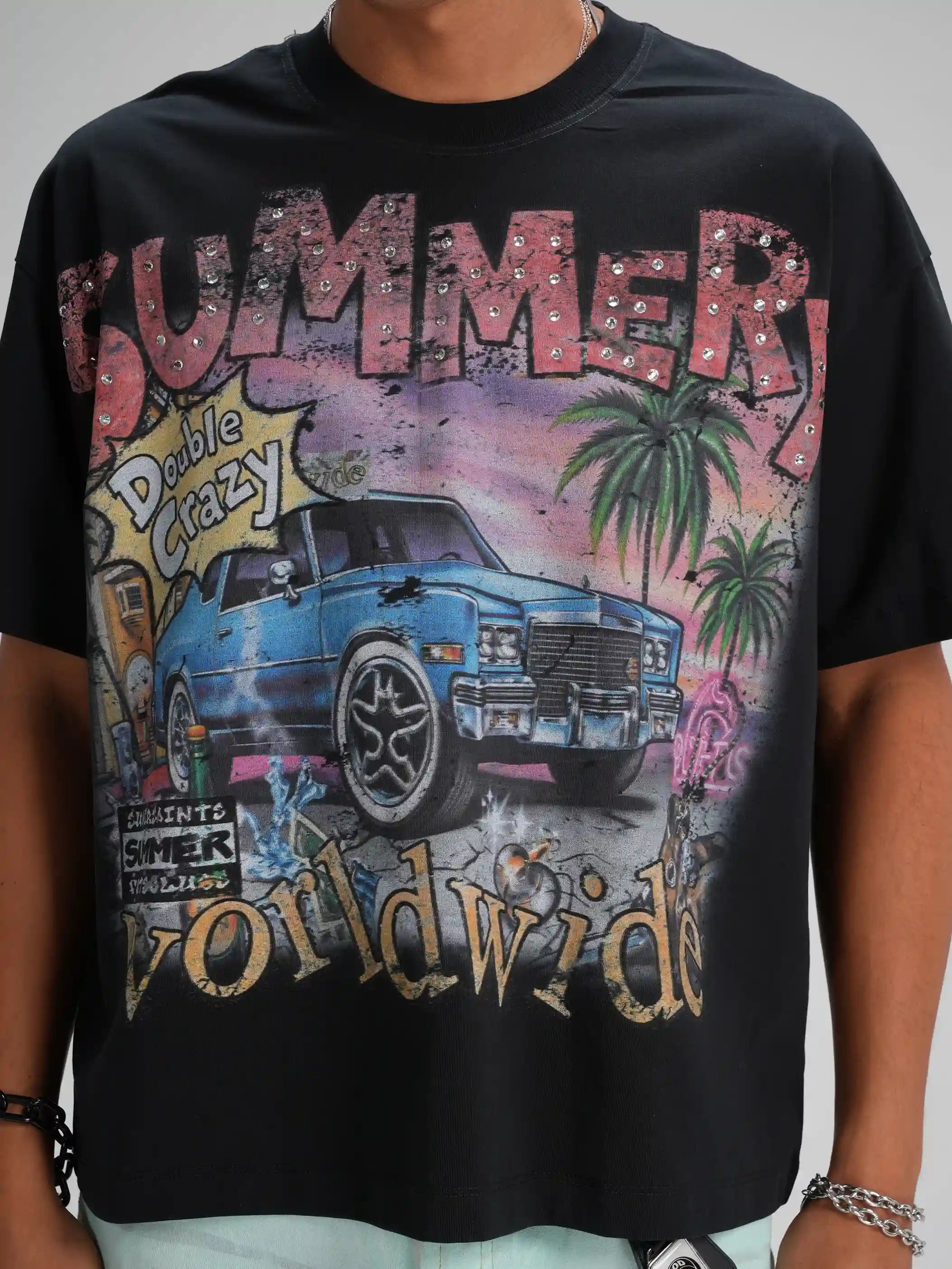 90s Lowrider Car Sorona Boxy Tee-601