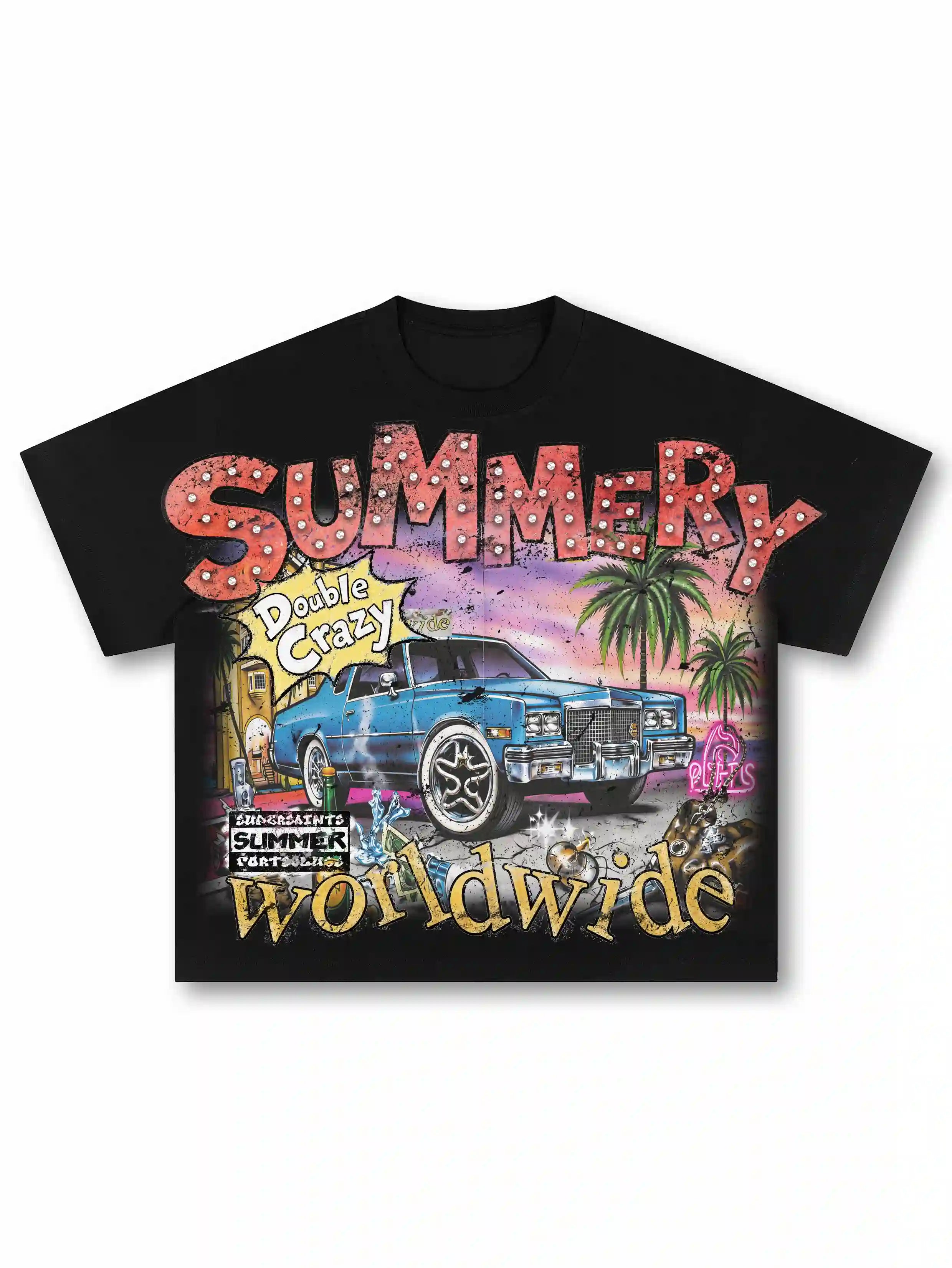 90s Lowrider Car Sorona Boxy Tee-601