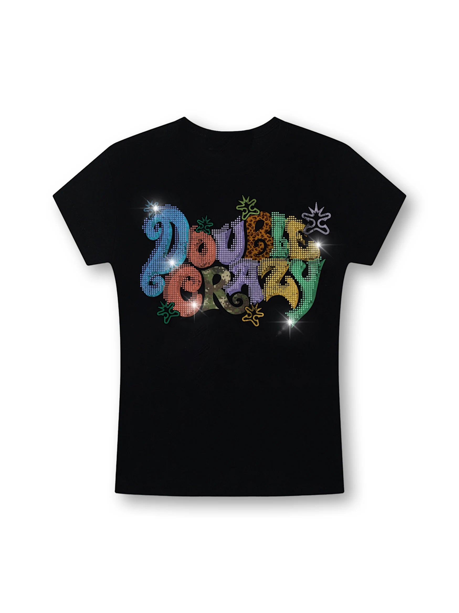 Iced Out Bubble Text Baby Tee-604