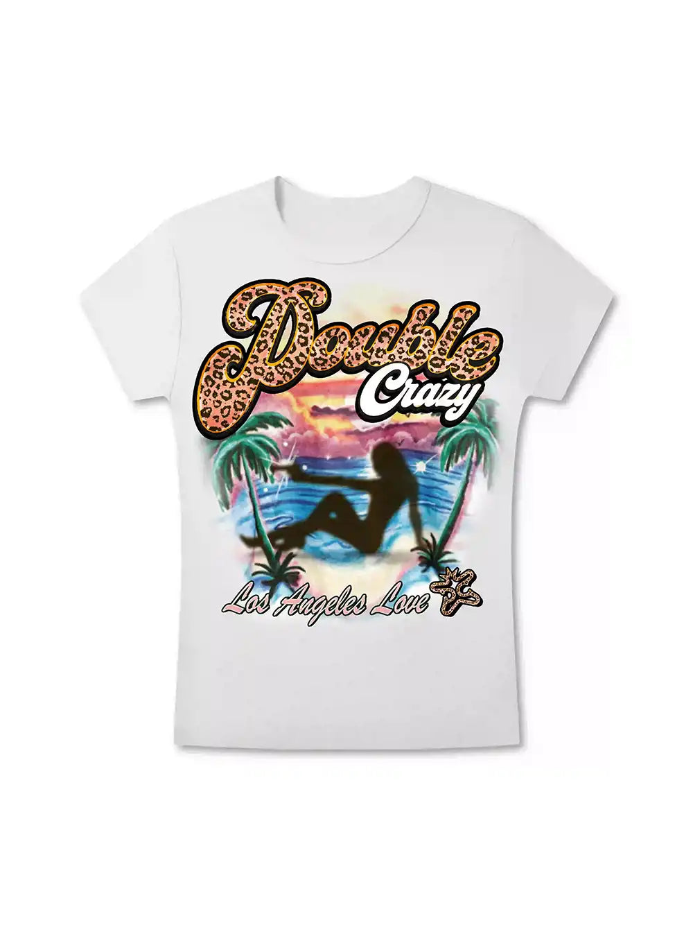 Leopard Gun Girl Baby Tee-608