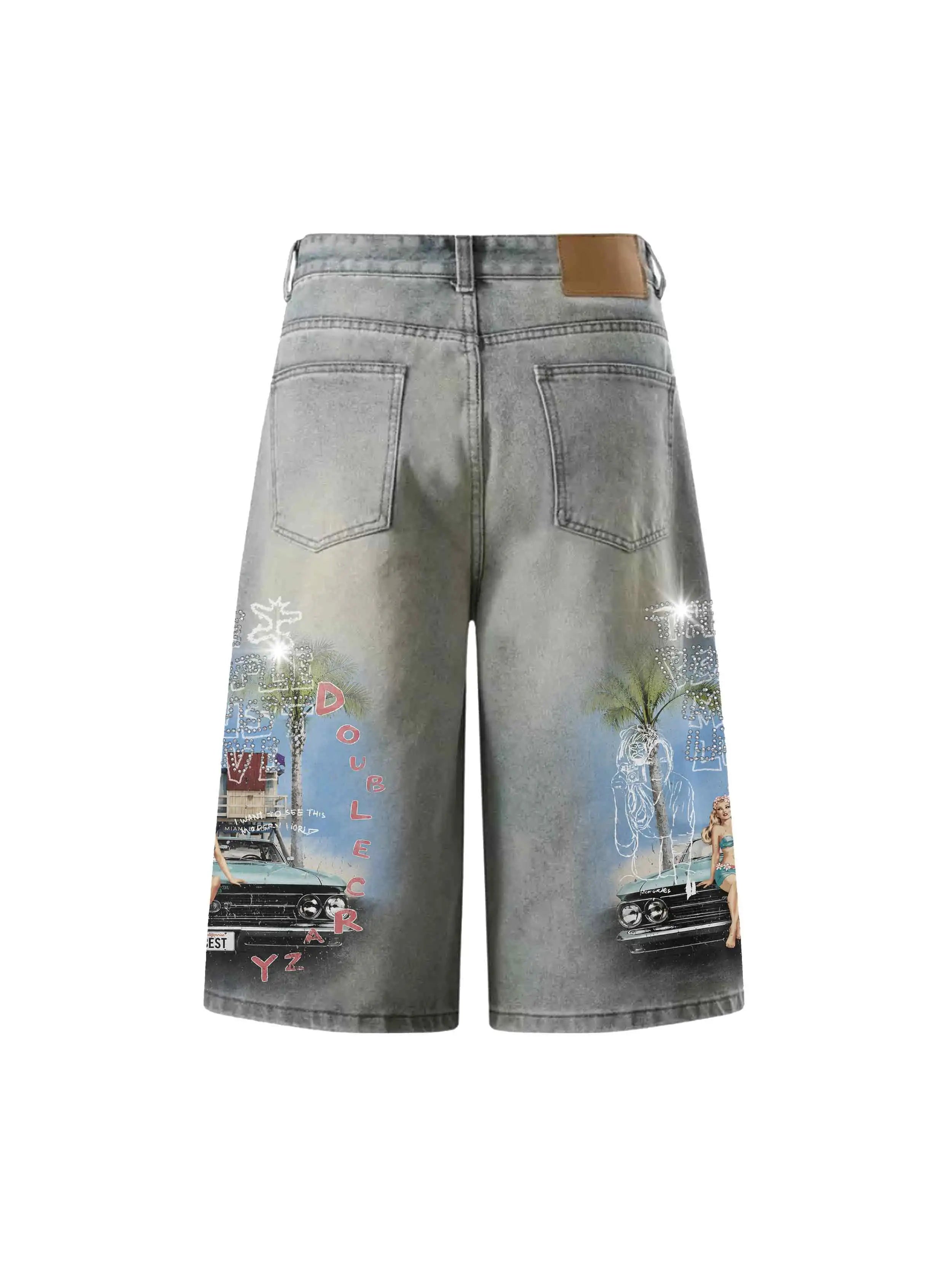 Bling Pin-up Distressed Jorts-609