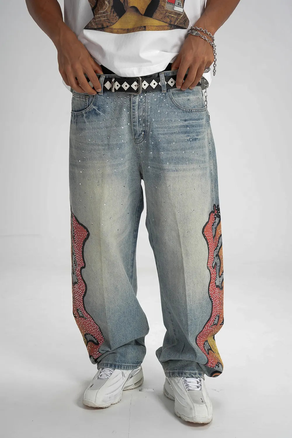 Vaqueros anchos Sparkle Tribal Fire-611