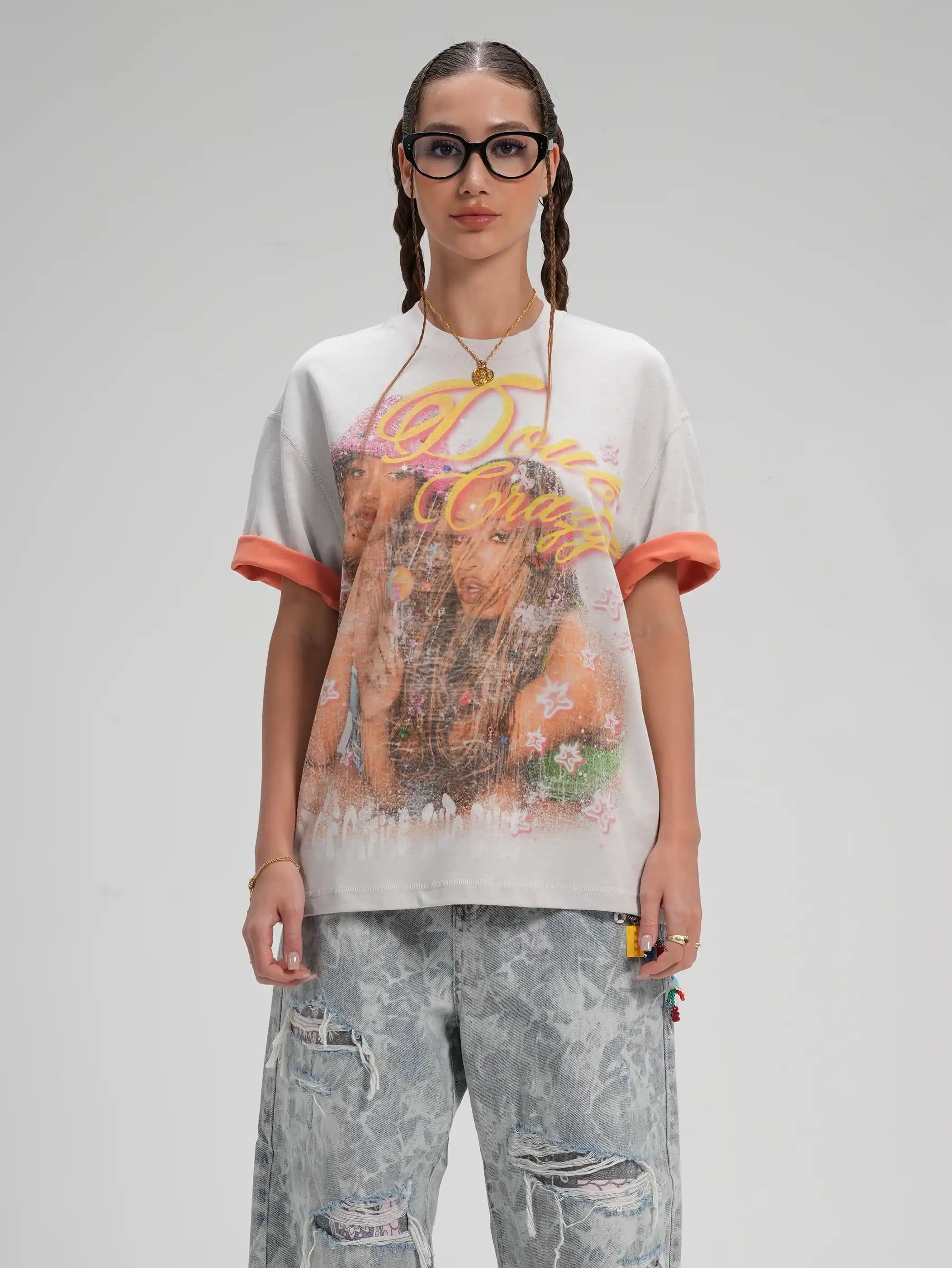 Vintage 90s Girls Two Tone Tee-614