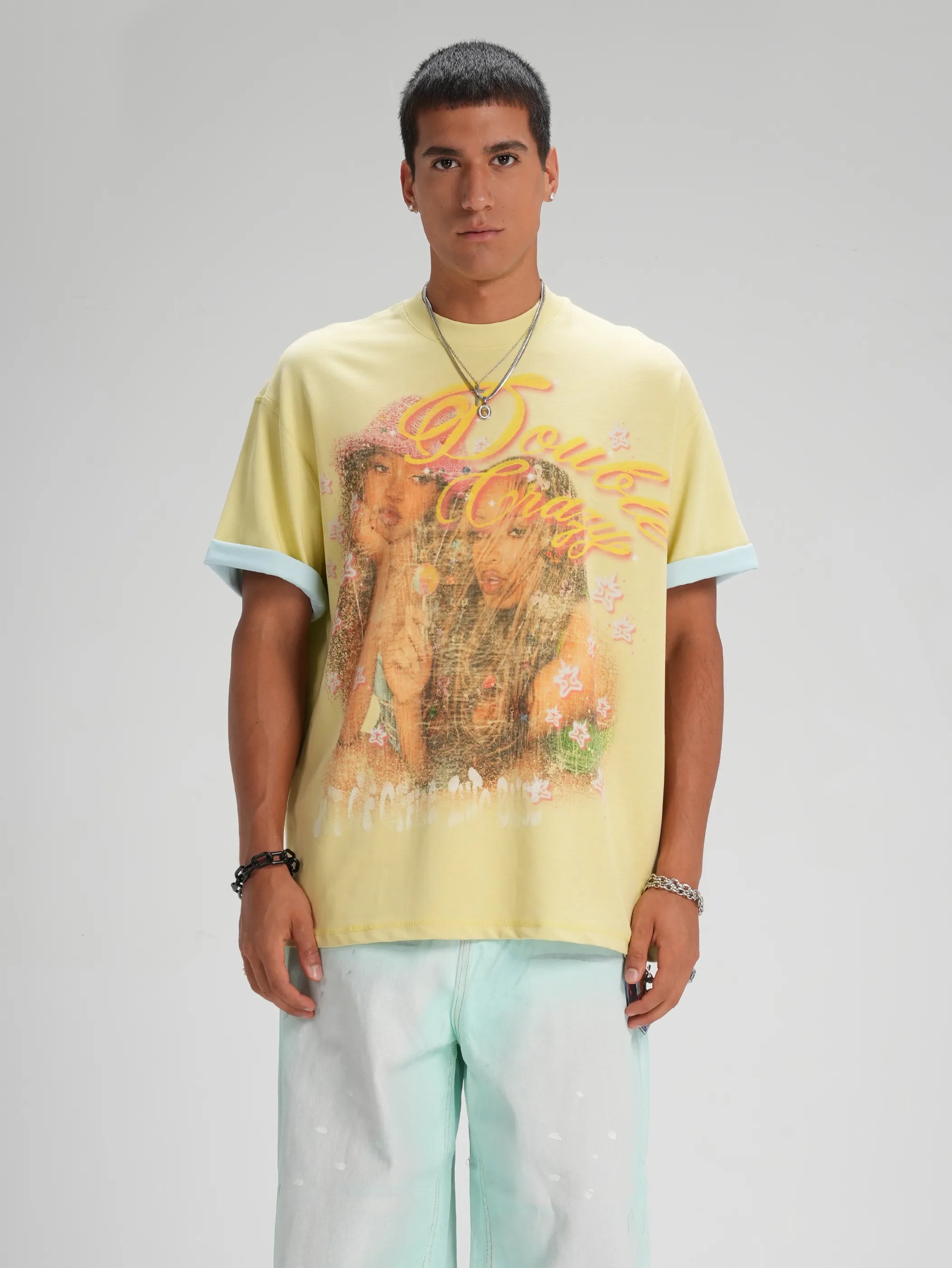 Vintage 90s Girls Two Tone Tee-614